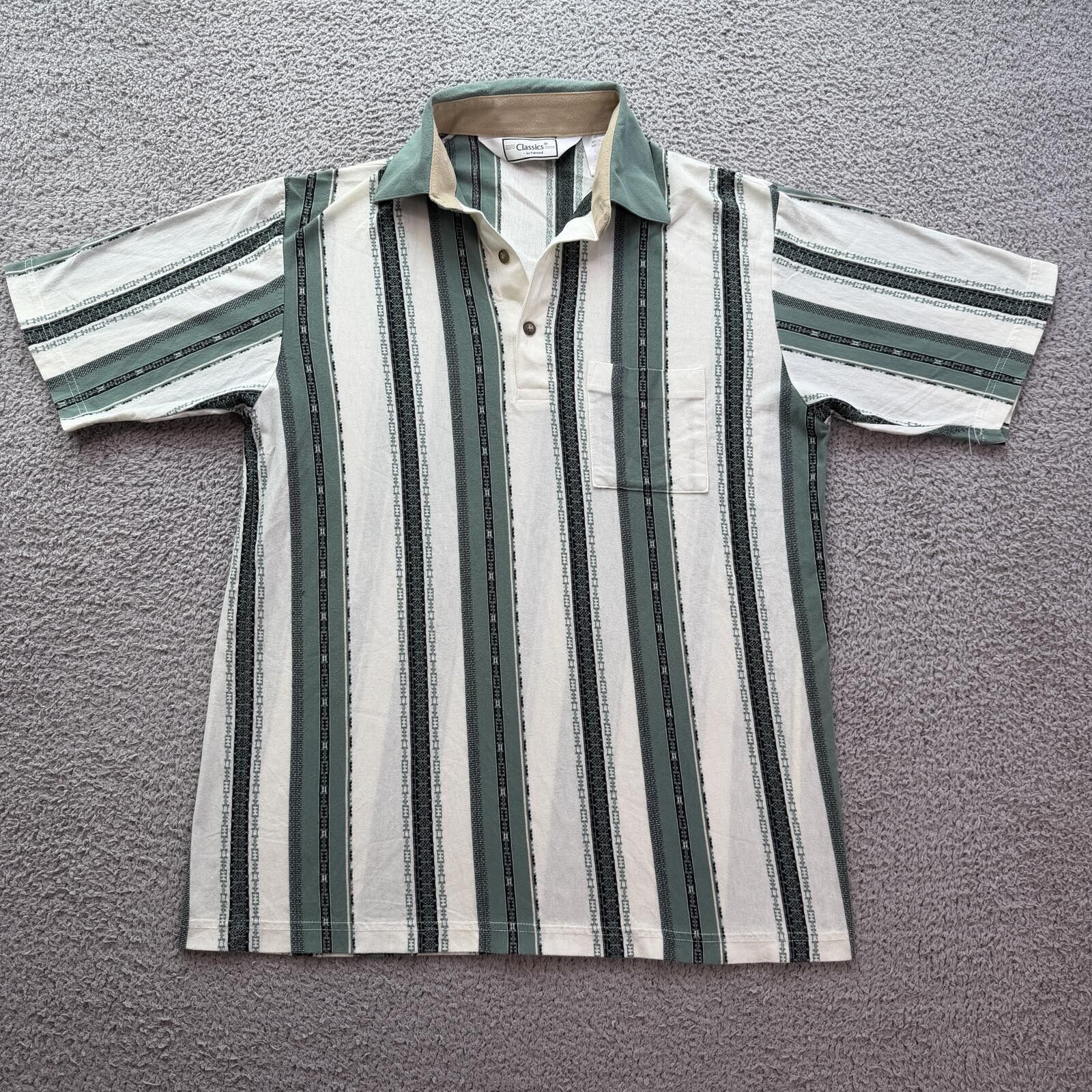 Other Vintage Classics by Palmland Striped Knit Shirt Short Sleeve Size US M / EU 48-50 / 2 - 1 Thumbnail