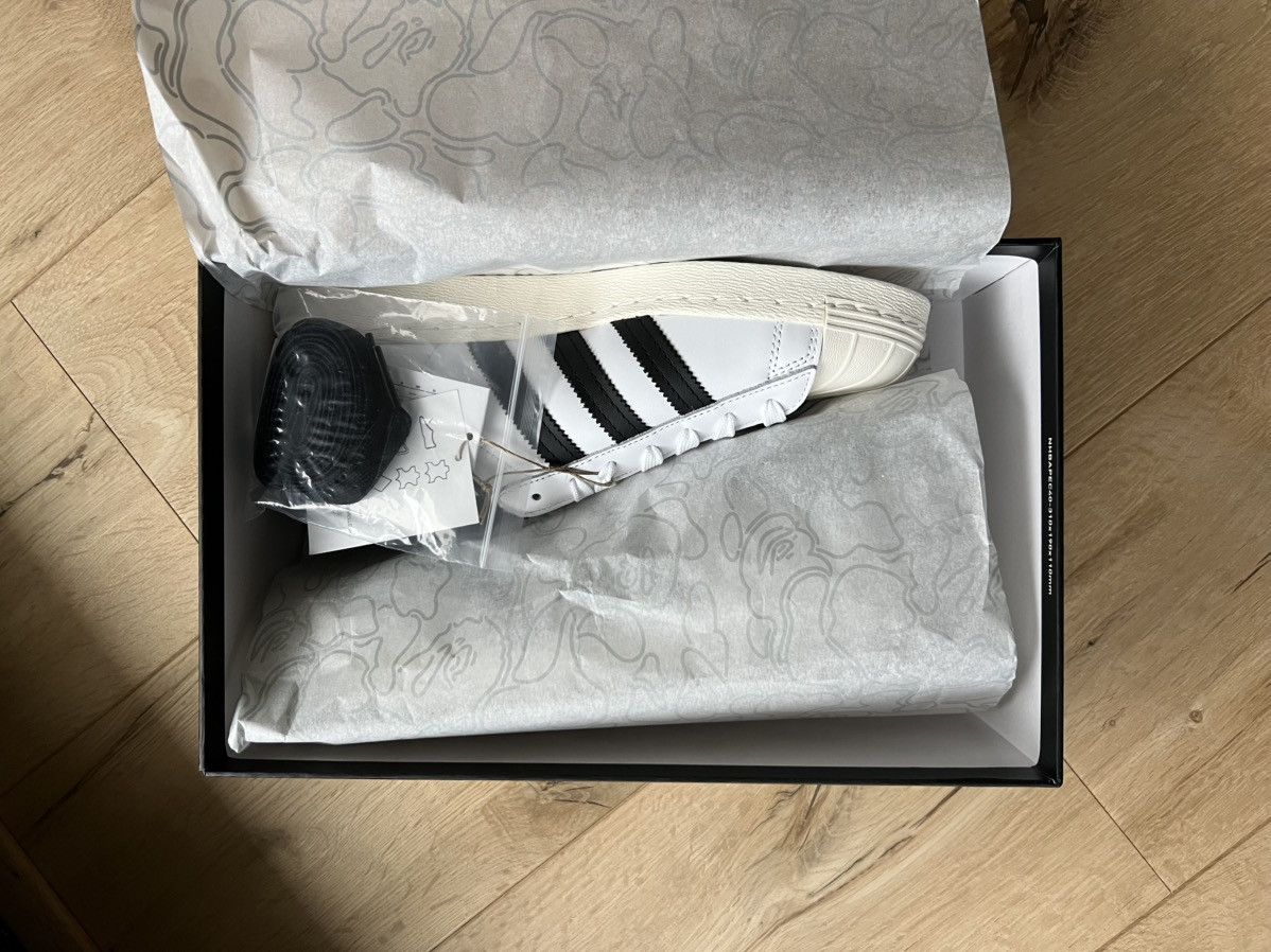 Adidas × Bape adidas Superstar 80s BAPE-Exclusive White Black_Deadstock Size US 7 / EU 40 - 6 Thumbnail