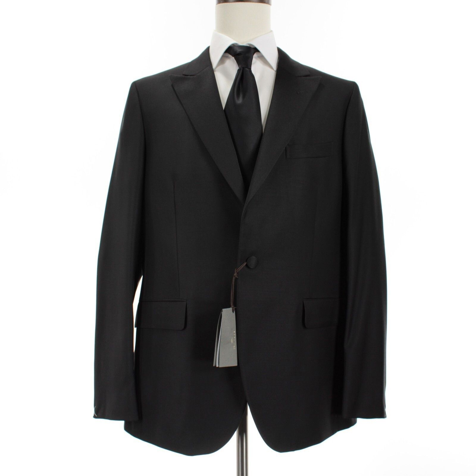 Boglioli Boglioli NWT Wool Two Piece Tuxedo Satin Peak Lapel Size 56R Size 46R - 1 Thumbnail