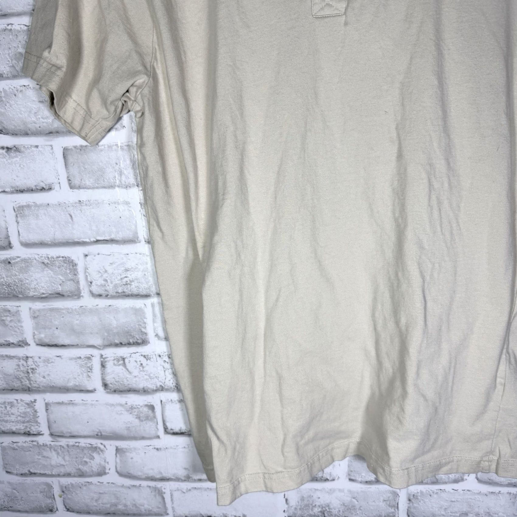 Essentials Essentials Beige Henley Shirt Mens Size L T-Shirt Casual Regular Fit Beige Henley Mens L Size US L / EU 52-54 / 3 - 3 Thumbnail