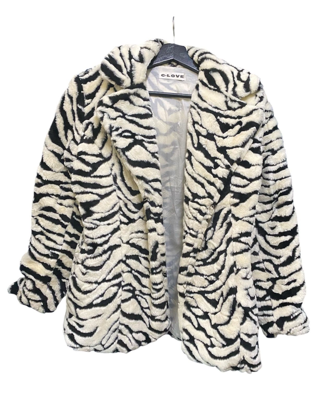 Other Vintage Zebra Print Faux Fur Coat – Bold Statement Outerwear Size M / US 6-8 / IT 42-44 - 3 Thumbnail