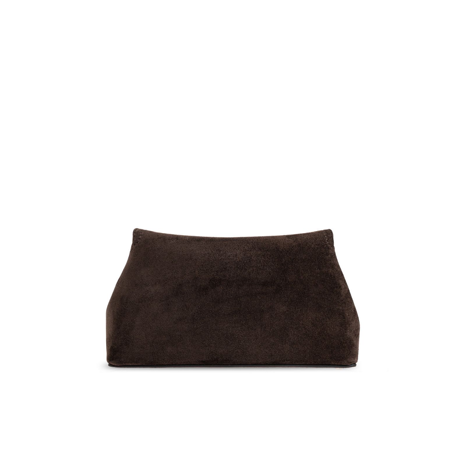 Toteme TOTEME T-Lock Brown Suede Clutch New Size ONE SIZE - 2 Thumbnail