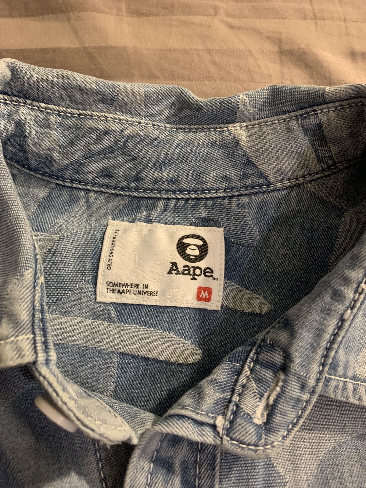 Aape Bape Camo Denim Jacket (Button Down) Size US M / EU 48-50 / 2 - 4 Thumbnail