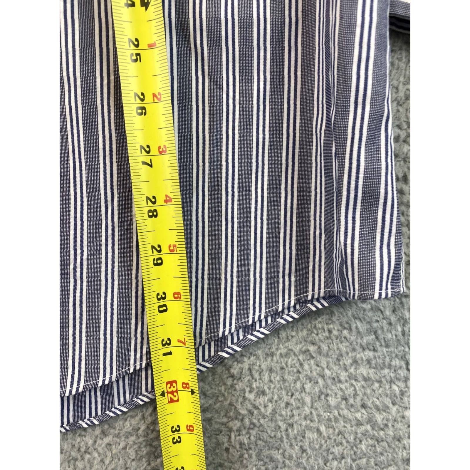 Nautica NAUTICA Men's Long Sleeve Striped Button-Up Shirt 2XL Blue Regular Fit 100% Cotton Model 75-37 Size US XXL / EU 58 / 5 - 7 Thumbnail
