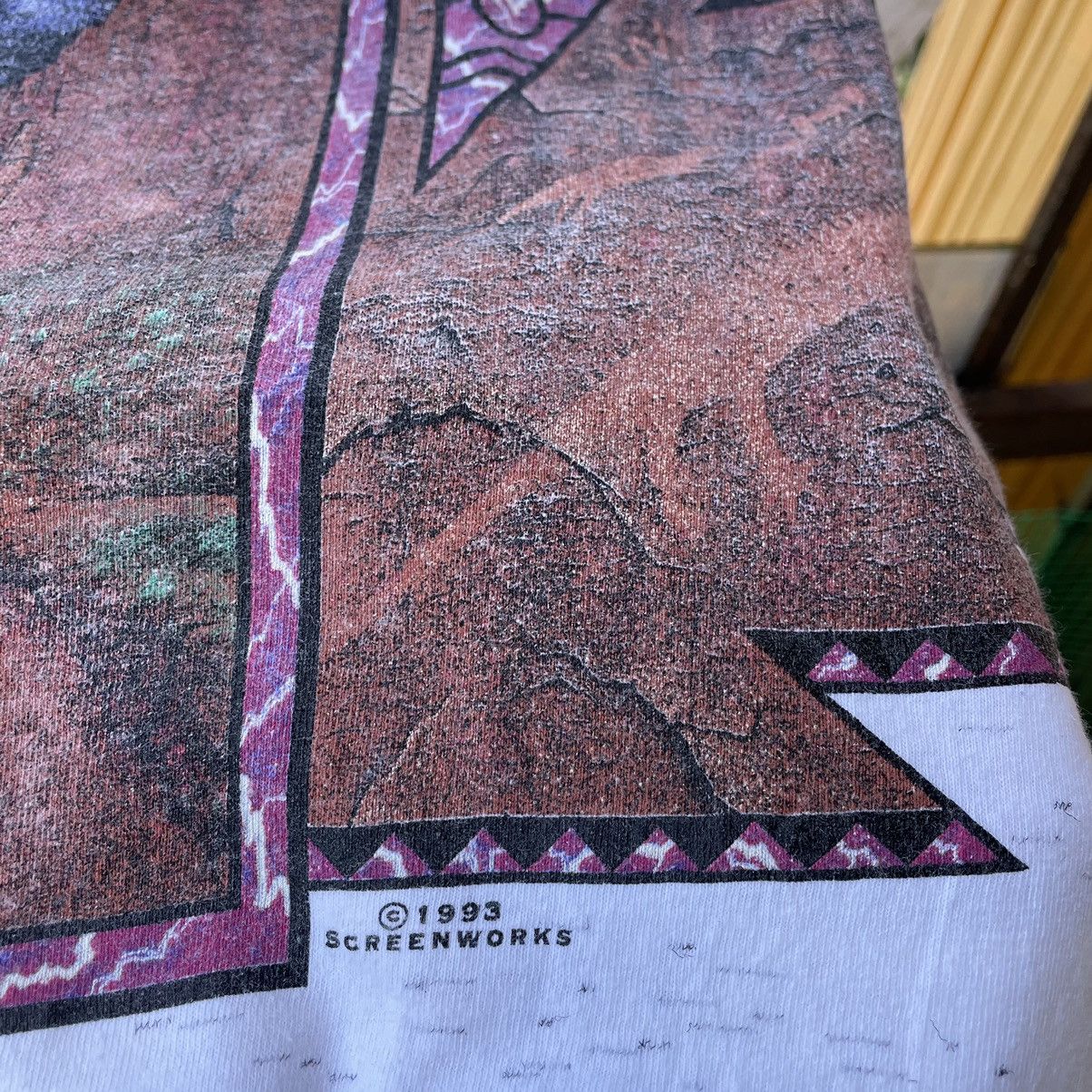 Vintage 🔥Vintage 1993 Grand Canyon Screenworks Mirror Print Tee Size US L / EU 52-54 / 3 - 8 Thumbnail