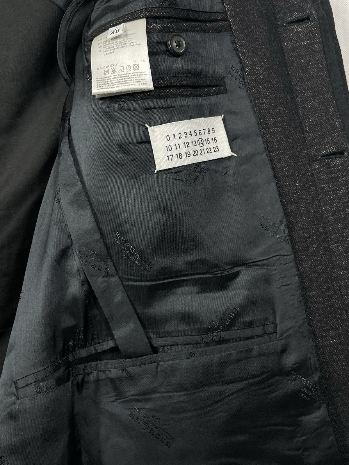 Designer × Maison Margiela Black Wool And Lino Blend Button Ups Maison Margiela Coat Size US M / EU 48-50 / 2 - 10 Thumbnail
