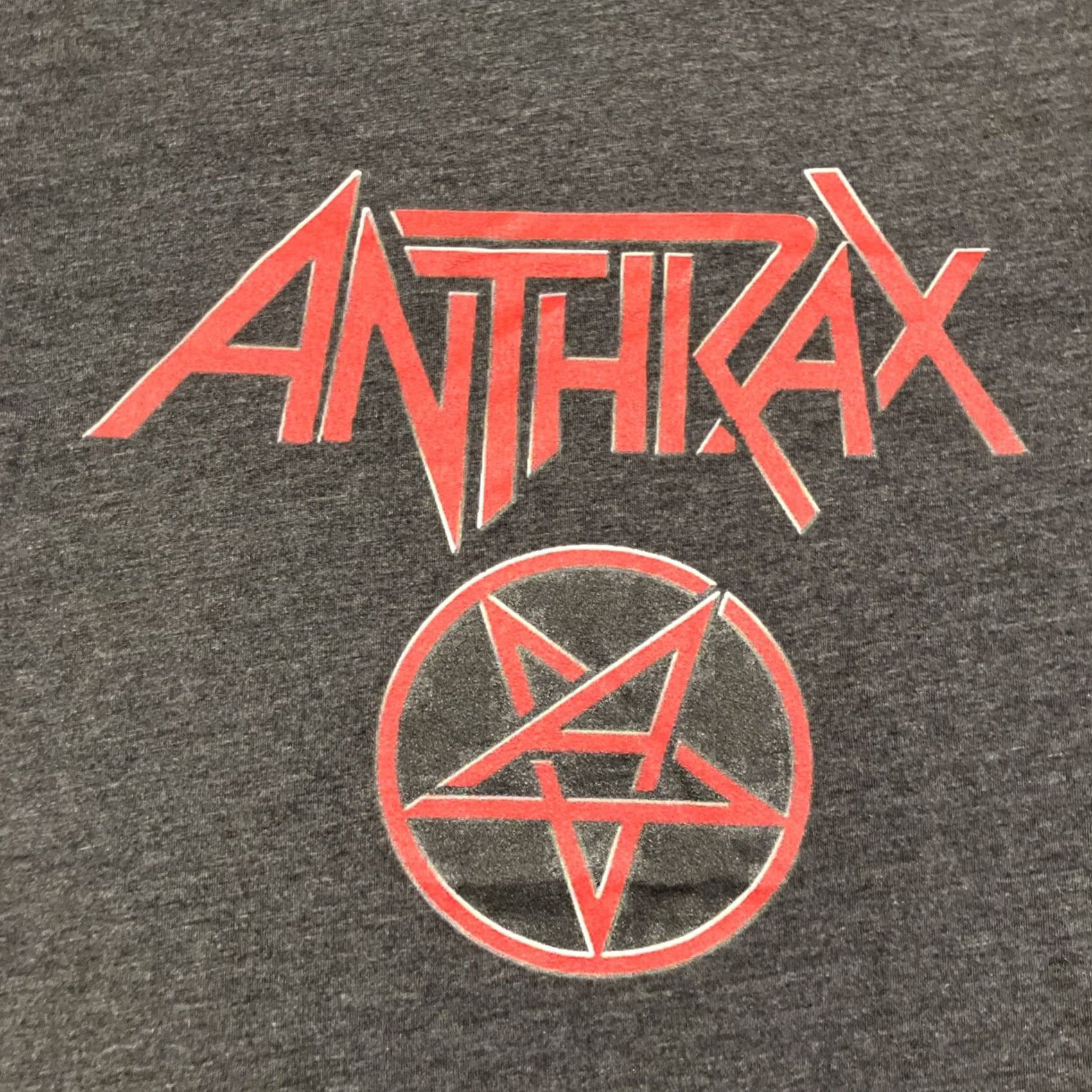 Vintage ANTHRAX Classic Logo T Shirt Mens Large Gray Bella + Canvas Short Sleeve NWOT Size US L / EU 52-54 / 3 - 2 Thumbnail