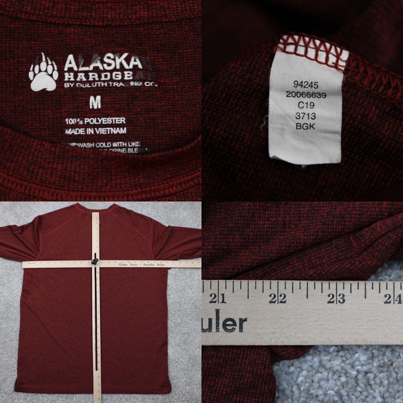 Vintage Duluth Alaskan Hardgear Shirt Mens Medium Red Long Sleeve Tee Pullover Crew Neck Polyester Breathable Lightweight Moisture Wicking Size US M / EU 48-50 / 2 - 8 Thumbnail