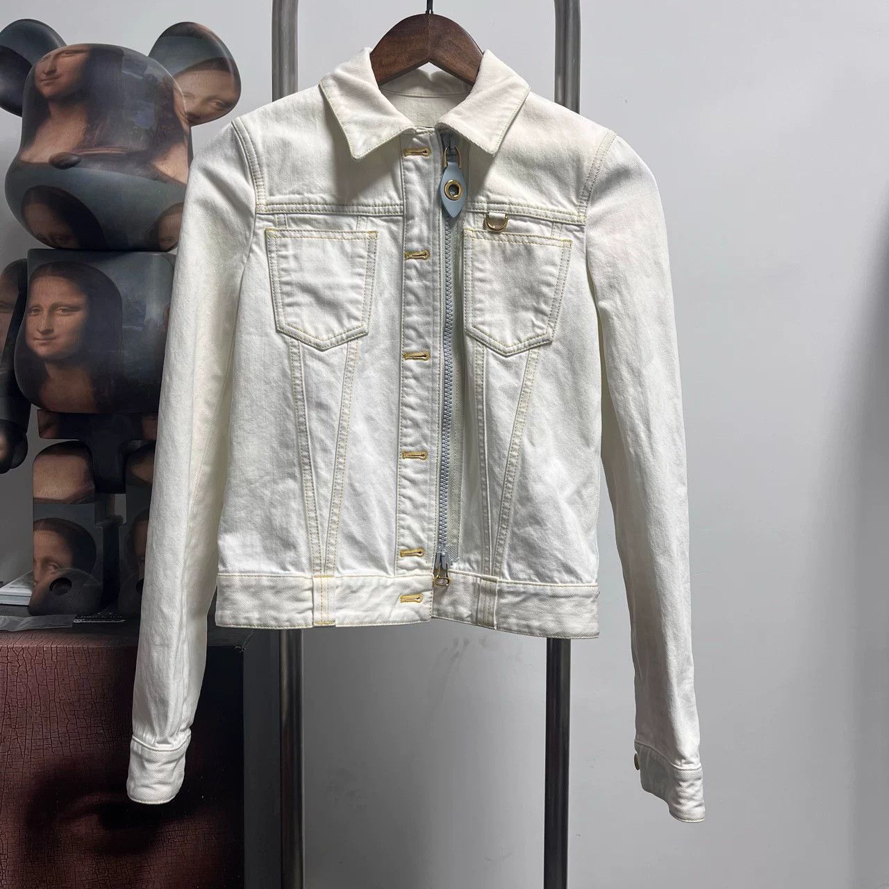 Louis Vuitton Louis Vuitton White Denim Jacket J1907 Size US XS / EU 42 / 0 - 1 Thumbnail