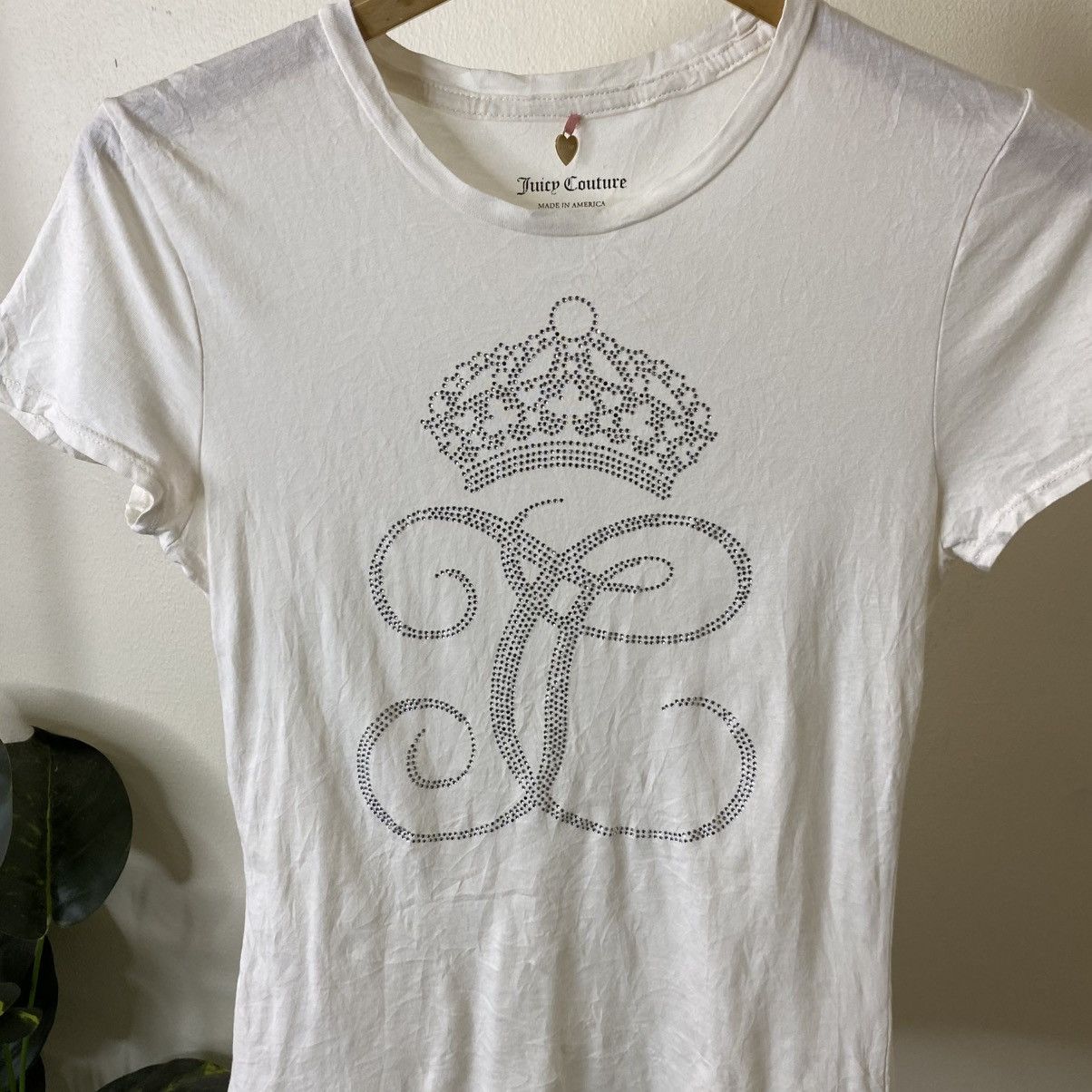 Juicy Couture Juicy Couture Swarovski Detailing Style Women T Shirt Size XS / US 0-2 / IT 36-38 - 2 Thumbnail