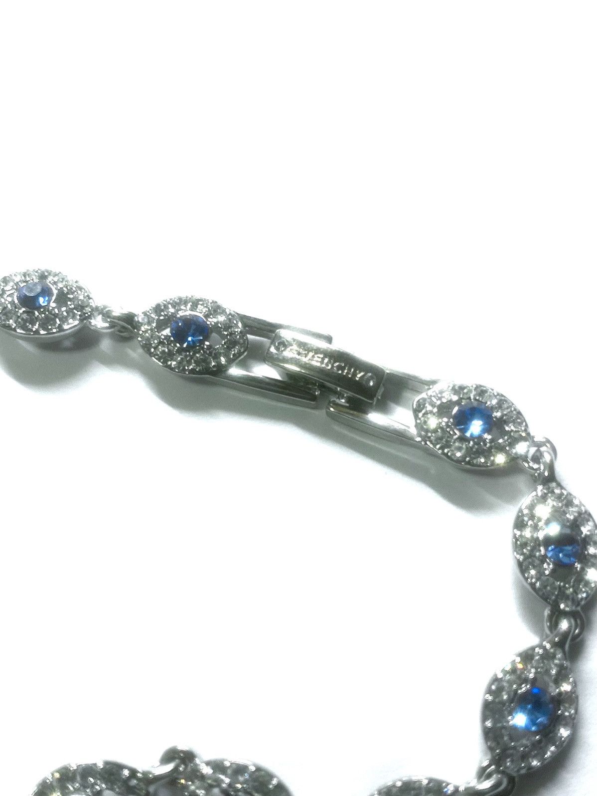 image of Givenchy Evil Eye Blue Silver Bracelet, Men's