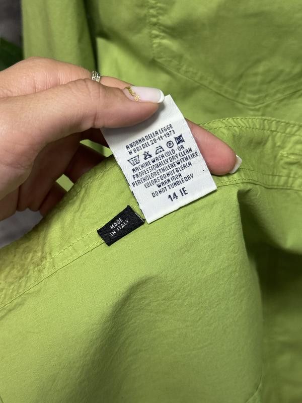 Versace VERSACE Rare Women Vintage 90s Lime Green Shirt Blouse Y2K Size L / US 10 / IT 46 - 9 Thumbnail