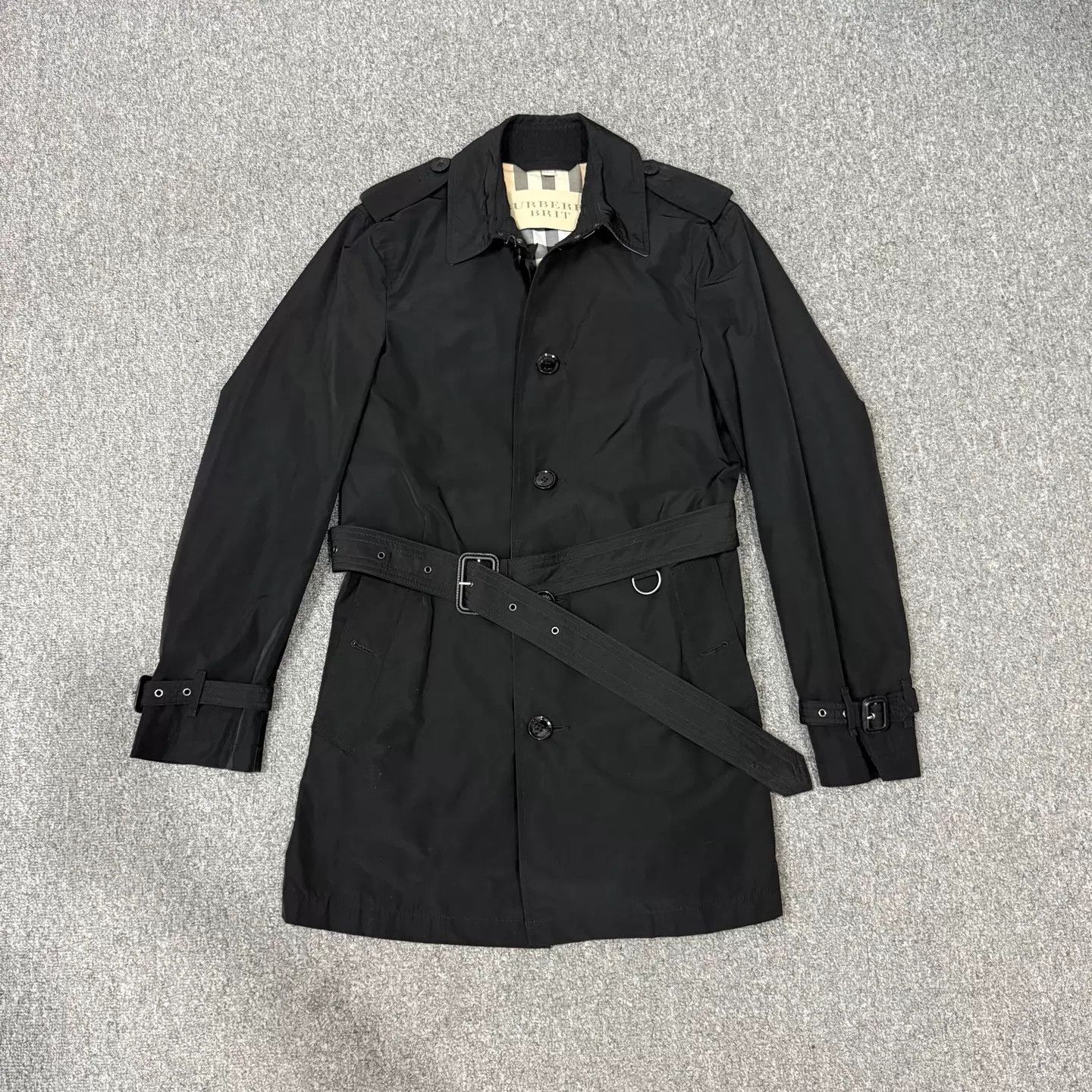 Burberry Burberry Black Trench Coat S 99 New Size S / US 4 / IT 40 - 1 Thumbnail