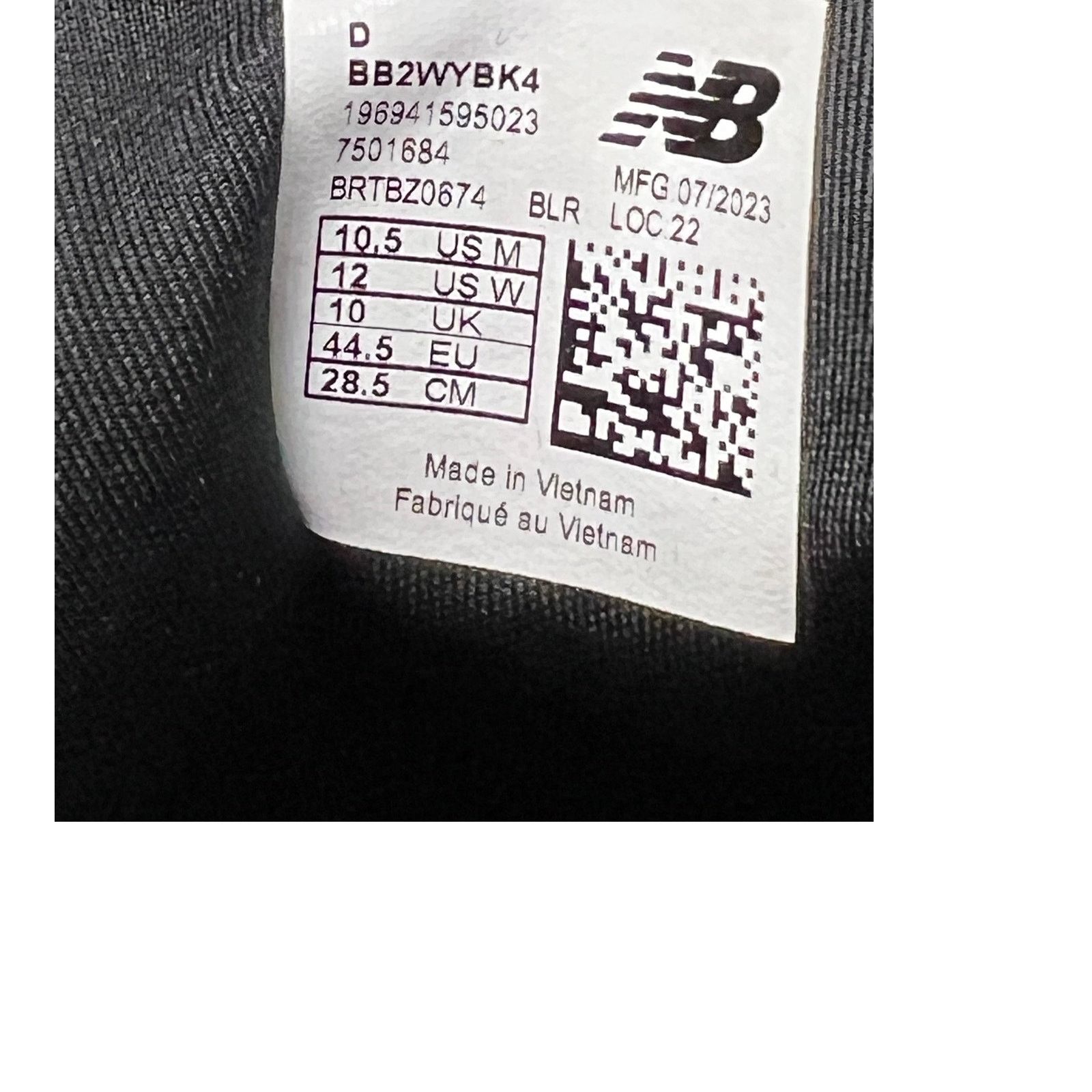New Balance TWO WXY v4 Black Sneakers Mens 10.5