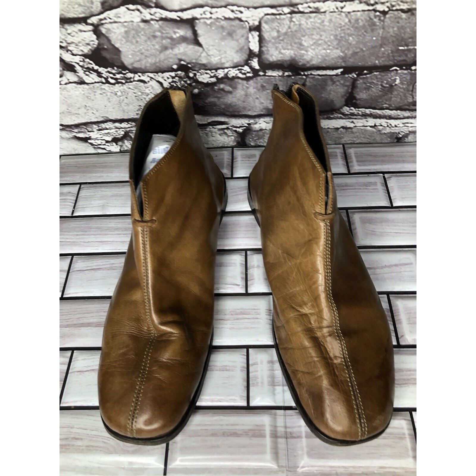 Other AGL Brown Leather Casual Back Zip Booties Ankle Boots Shoes Size US 6 / IT 36 - 13 Thumbnail
