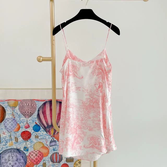 Dior Dior Pink silk printed strap dress Size XS / US 0-2 / IT 36-38 - 2 Thumbnail