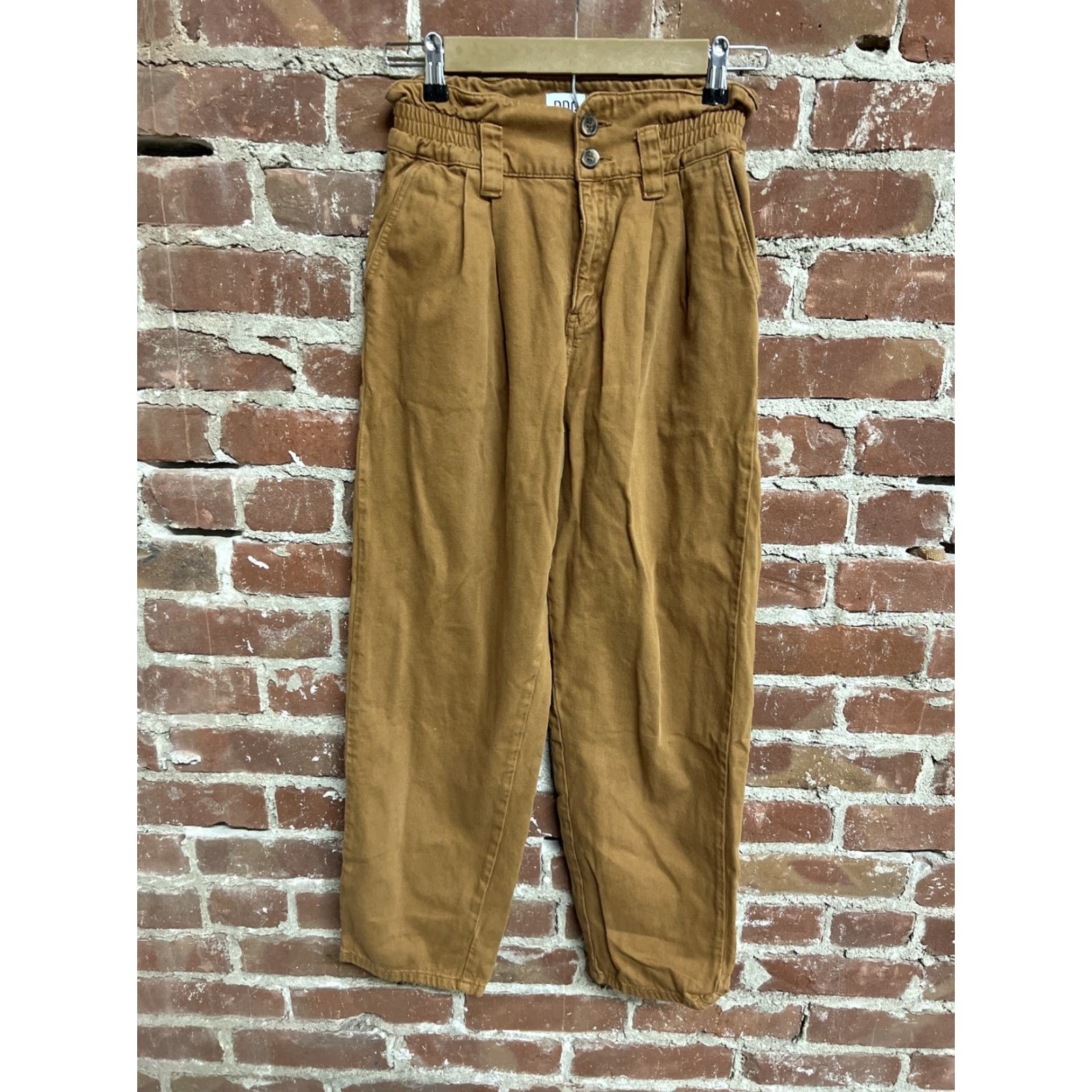 Bdg BDG Womens Relaxed Jeans Elastic High Waist Cargo Urban Outfitters XS Brown Cotton Blend 26in Pockets Stretch Rise High Vintage No Size 26" / US 2 / IT 38 - 2 Thumbnail