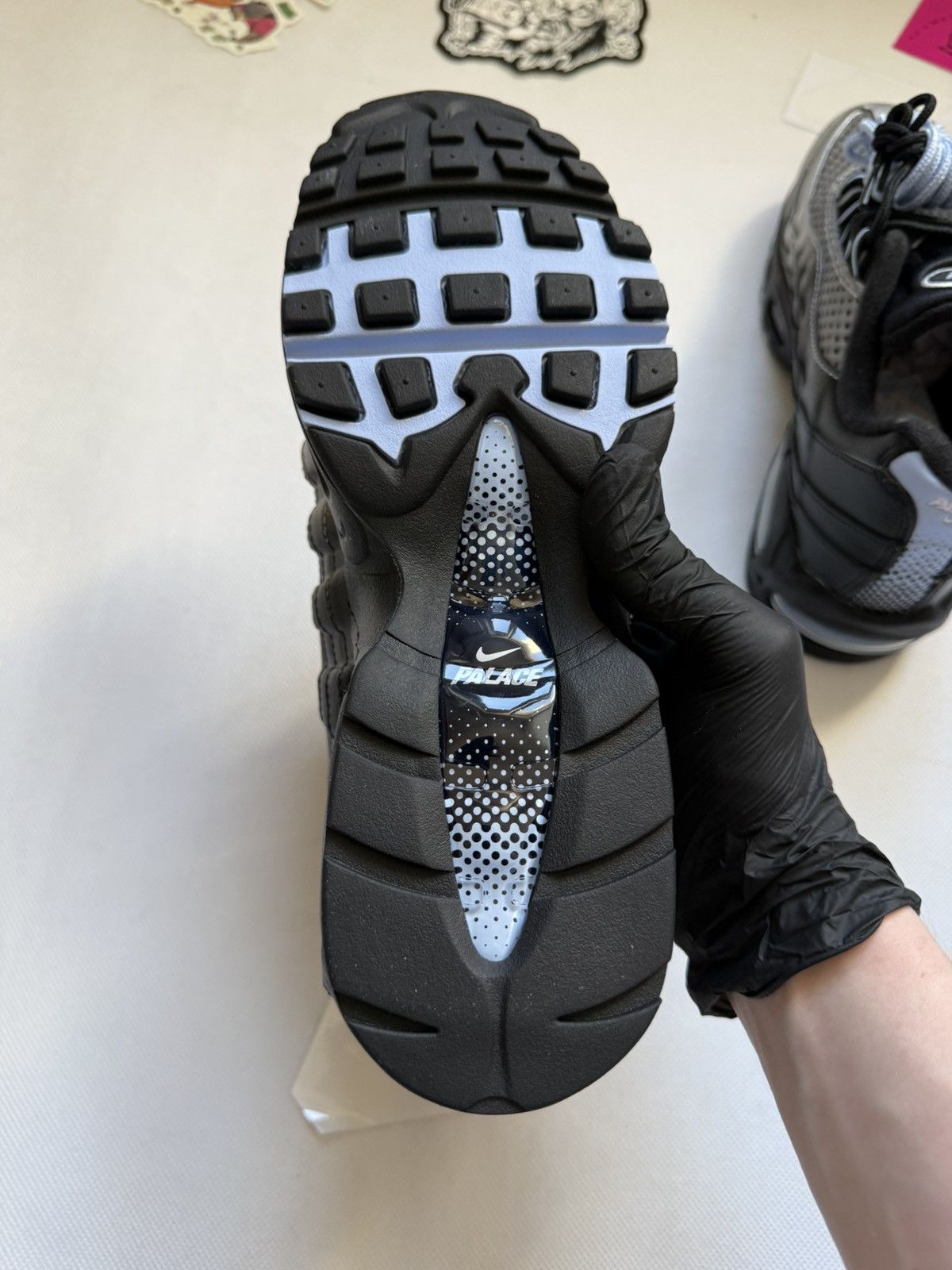 Nike | NO TAX IN EU 🔥 PALACE x NIKE Air Max 95 Black Silver | Size US 9 / EU 42 - 11 Thumbnail