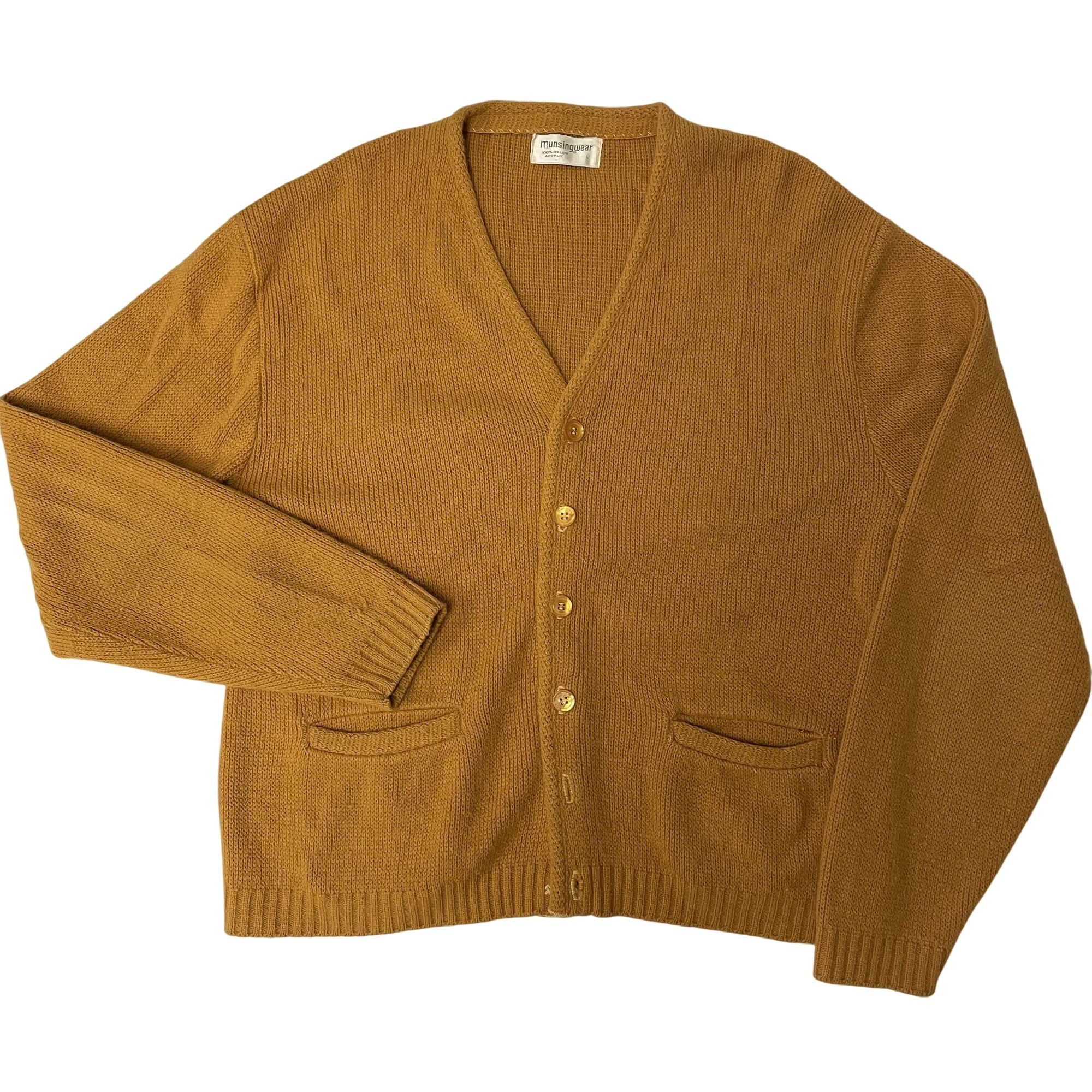 Other Vtg Munsingwear Knit Orlon Sweater ROCKABILLY Cardigan Size US L / EU 52-54 / 3 - 2 Thumbnail