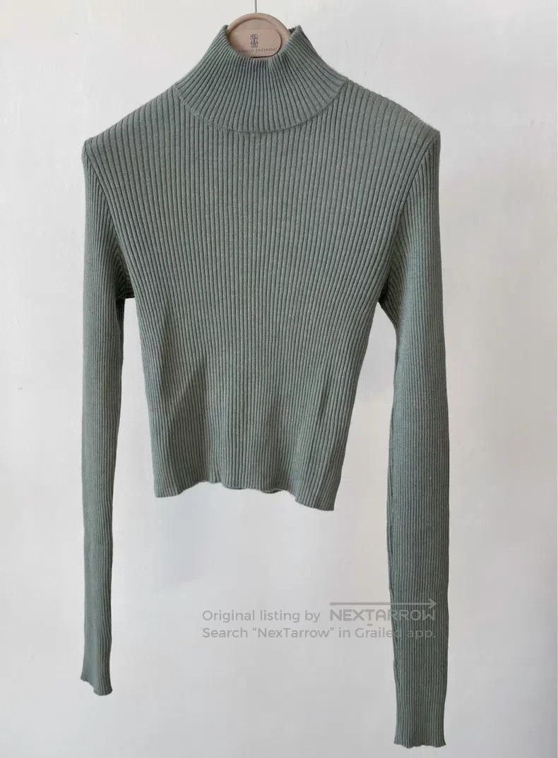 Brunello Cucinelli Brunello Cucinelli Matcha green fully rose gold sequined c Size M / US 6-8 / IT 42-44 - 1 Thumbnail