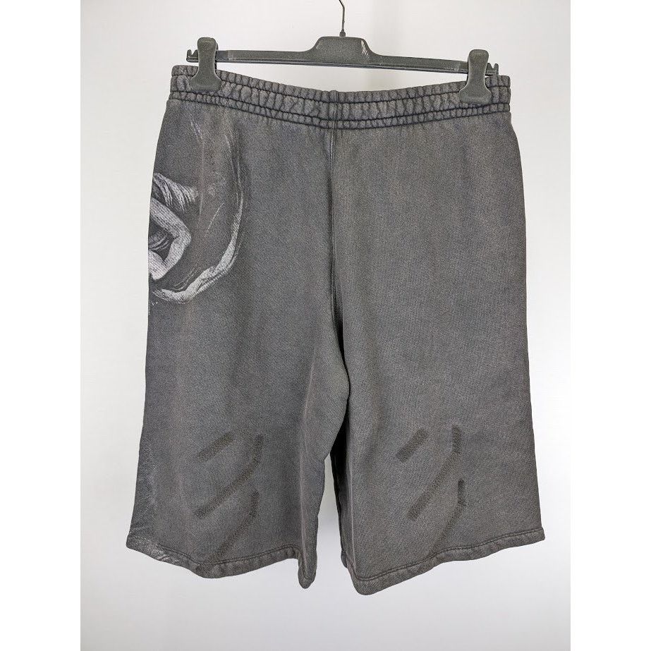 Off-White o1rshd1 BW S. Matthew Over Sweatshorts in Black Grey Size US 34 / EU 50 - 13 Thumbnail