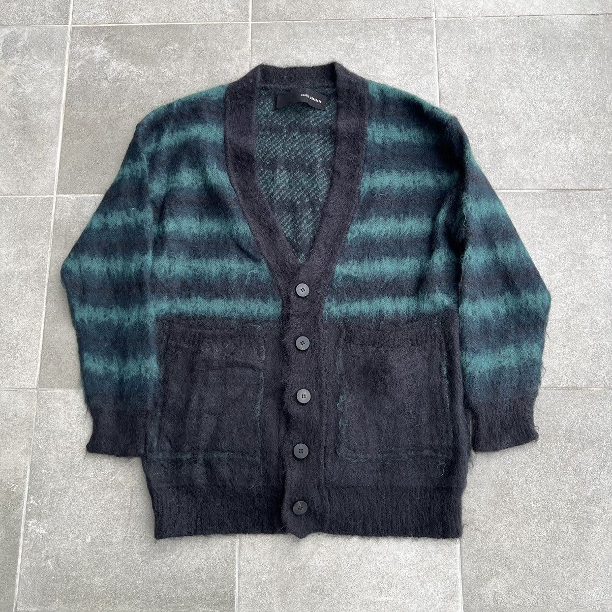 Isabel Benenato Isabel Benenato Mohair cardigan black/green Size US XS / EU 42 / 0 - 1 Thumbnail