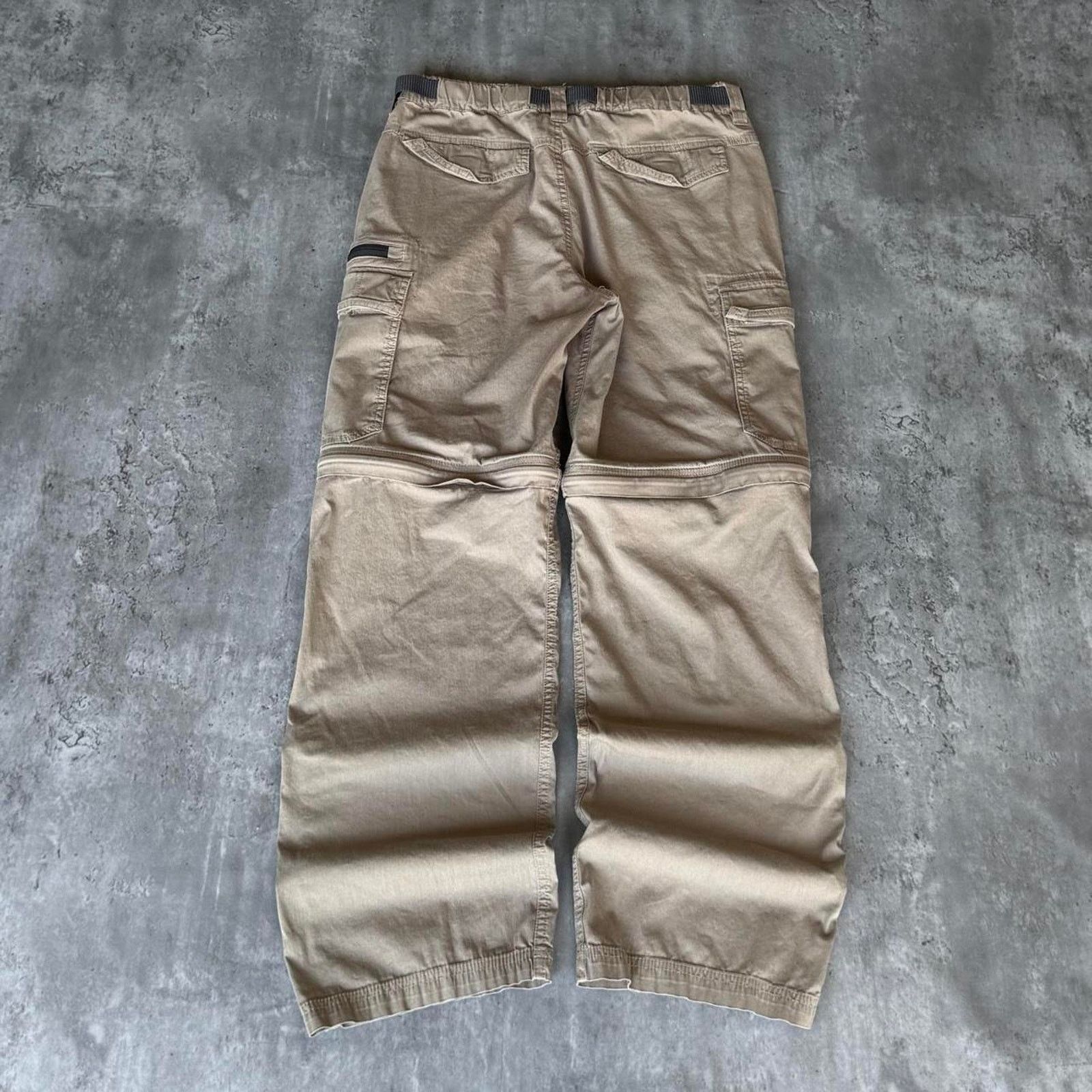 Carhartt × Vintage Vintage Y2K Faded Brown Baggy Cargo Skater Cyber Tech Pants Size US 32 / EU 48 - 2 Thumbnail