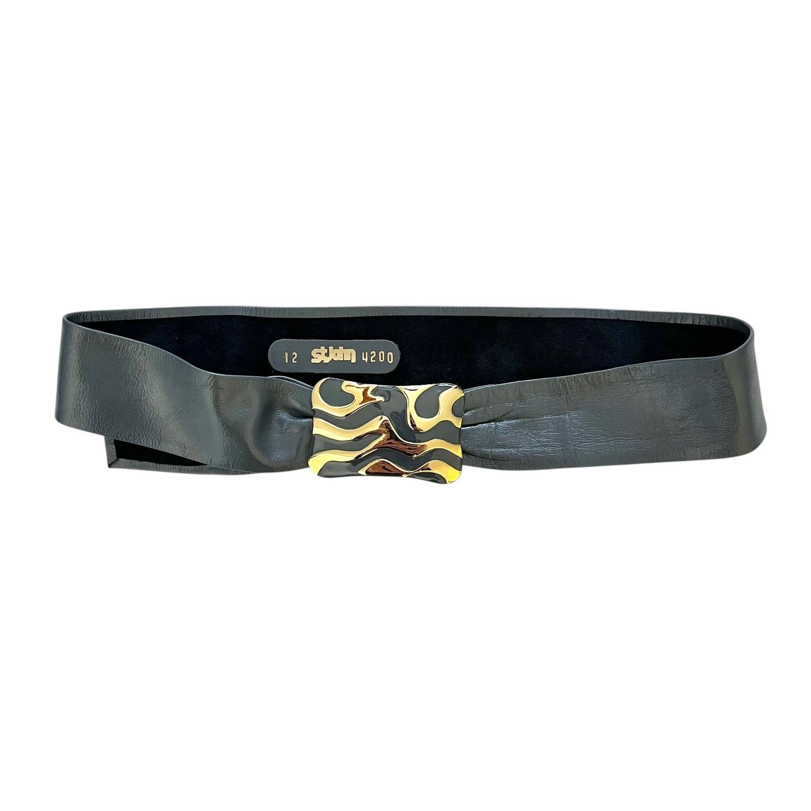 St. John Gold Leopard Buckle Belt No. 14 | Aureum Collective main image 2
