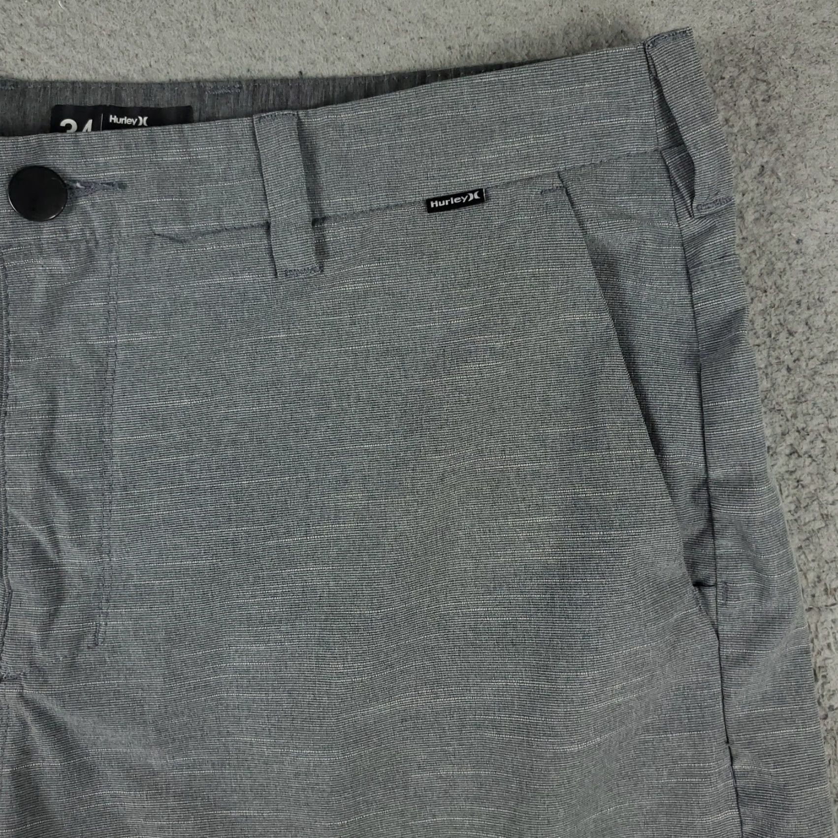 Hurley Hurley Shorts Mens 34 Gray Flat Front Chino Casual Size US 34 / EU 50 - 3 Thumbnail