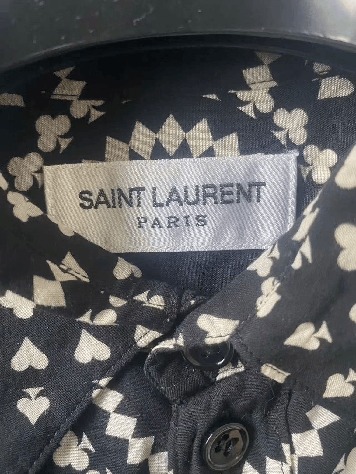 Saint Laurent Paris Sz 38 Saint Laurent Paris 16AW Poker Pattern Shirt Size US S / EU 44-46 / 1 - 3 Thumbnail