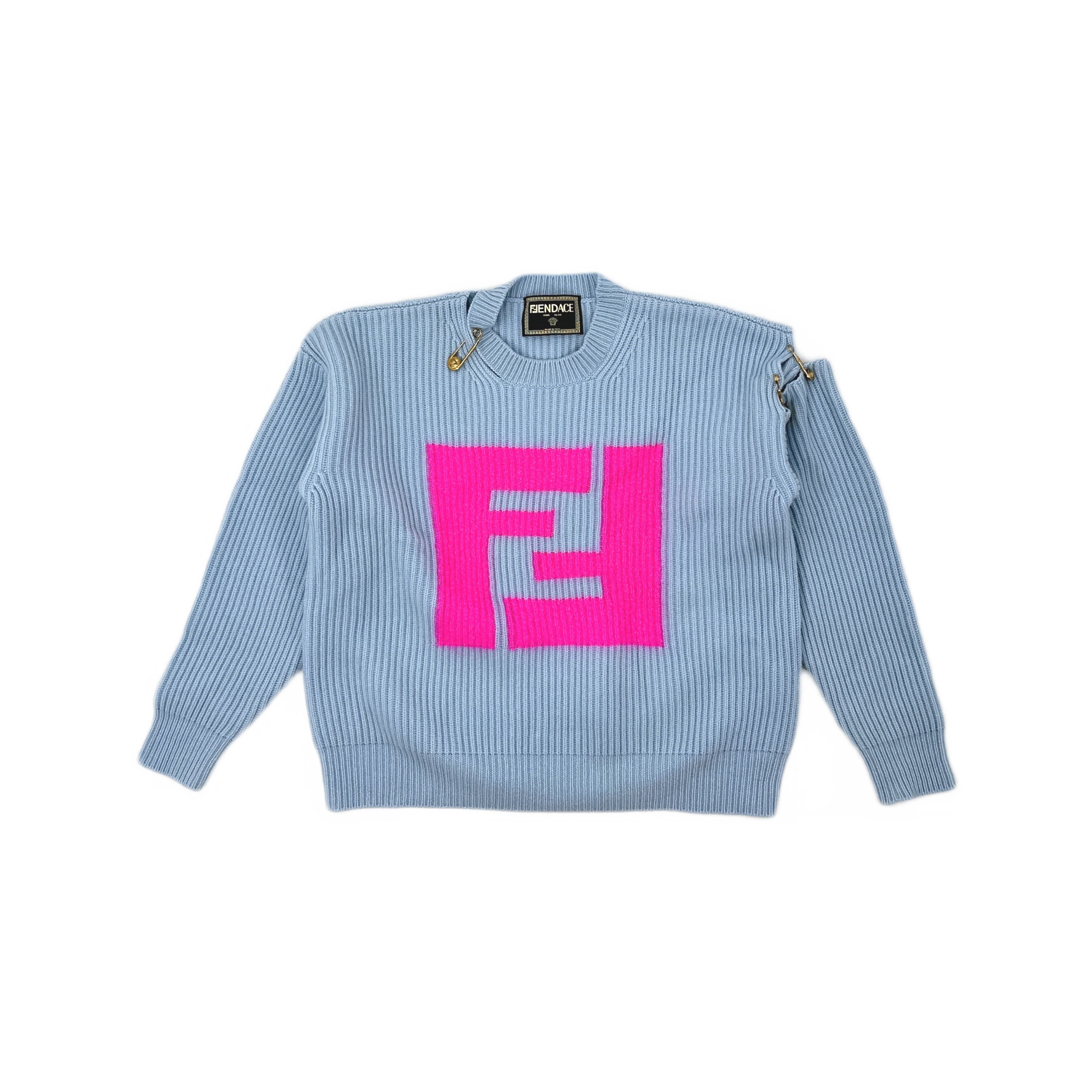Versace Versace x Fendi Fendace Logo Sweater Size 44 Size M / US 6-8 / IT 42-44 - 1 Thumbnail