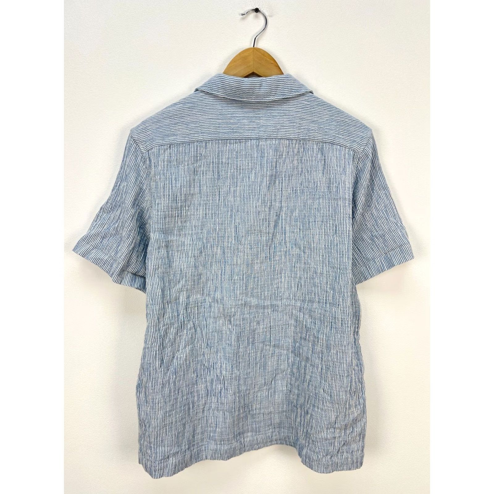 Vintage Mr. Marvis The Summer Shirt Men's Size M Button-Up Short Sleeve Portugal White Blue Size US M / EU 48-50 / 2 - 7 Thumbnail