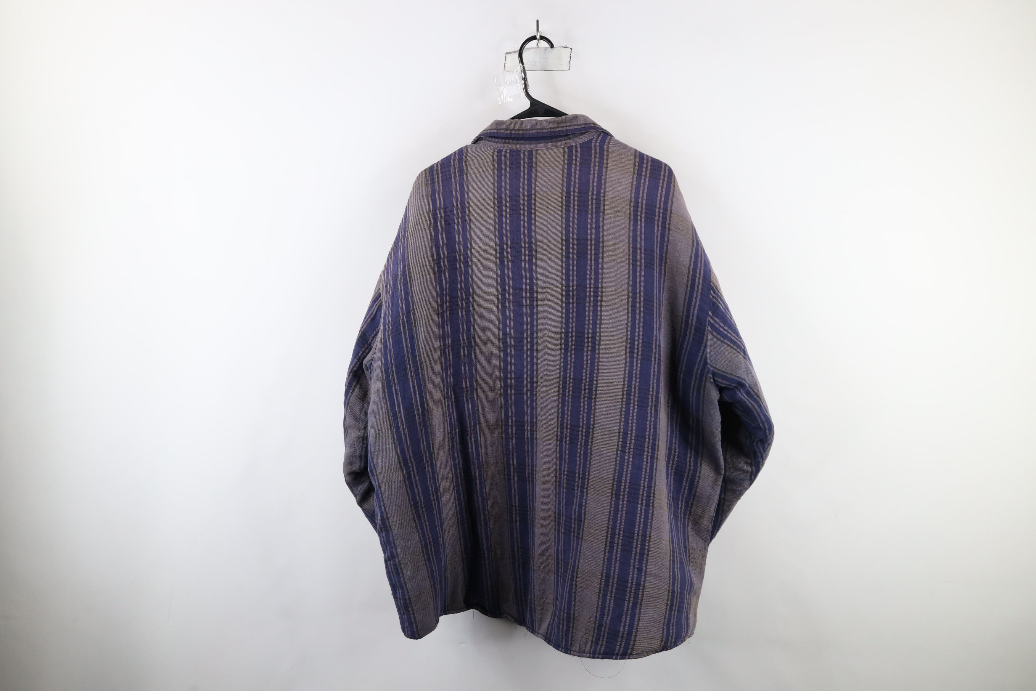 Vintage Vintage 90s Streetwear Quilted Flannel Button Shirt Jacket Size US XL / EU 56 / 4 - 11 Thumbnail