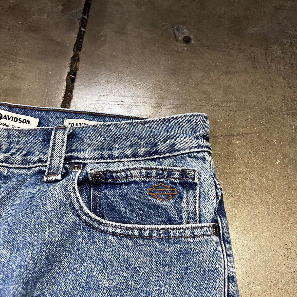 Harley Davidson × Vintage Vintage Y2K Harley Davidson Denim Jeans Medium Wash Straight Size US 36 / EU 52 - 5 Thumbnail