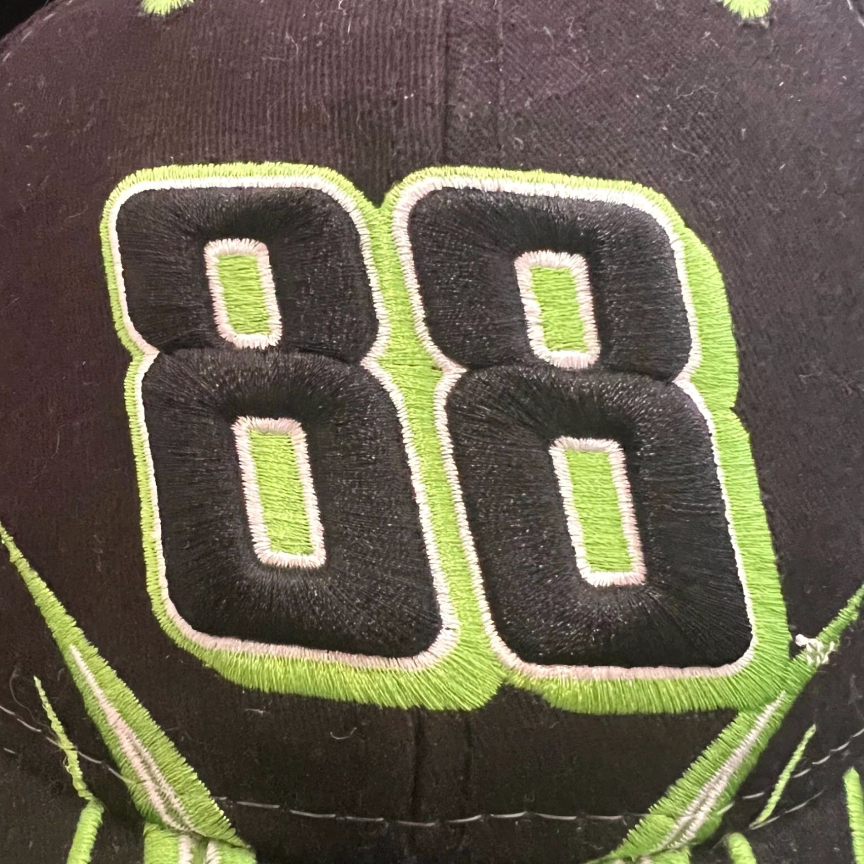 Vintage Dale Jr 88 AMP Energy Racing NASCAR Hat Adult One Size Black Green Trucker Hat Mens Size ONE SIZE - 2 Thumbnail