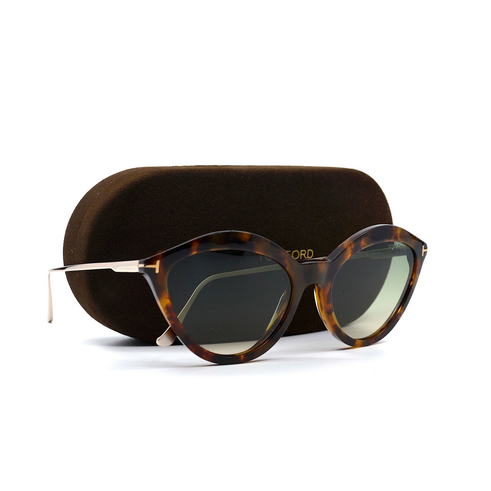 Tom Ford TOM FORD CHLOE TF663/S 55P HAVANA GREEN GRADIENT SUNGLASSES Size ONE SIZE - 13 Thumbnail