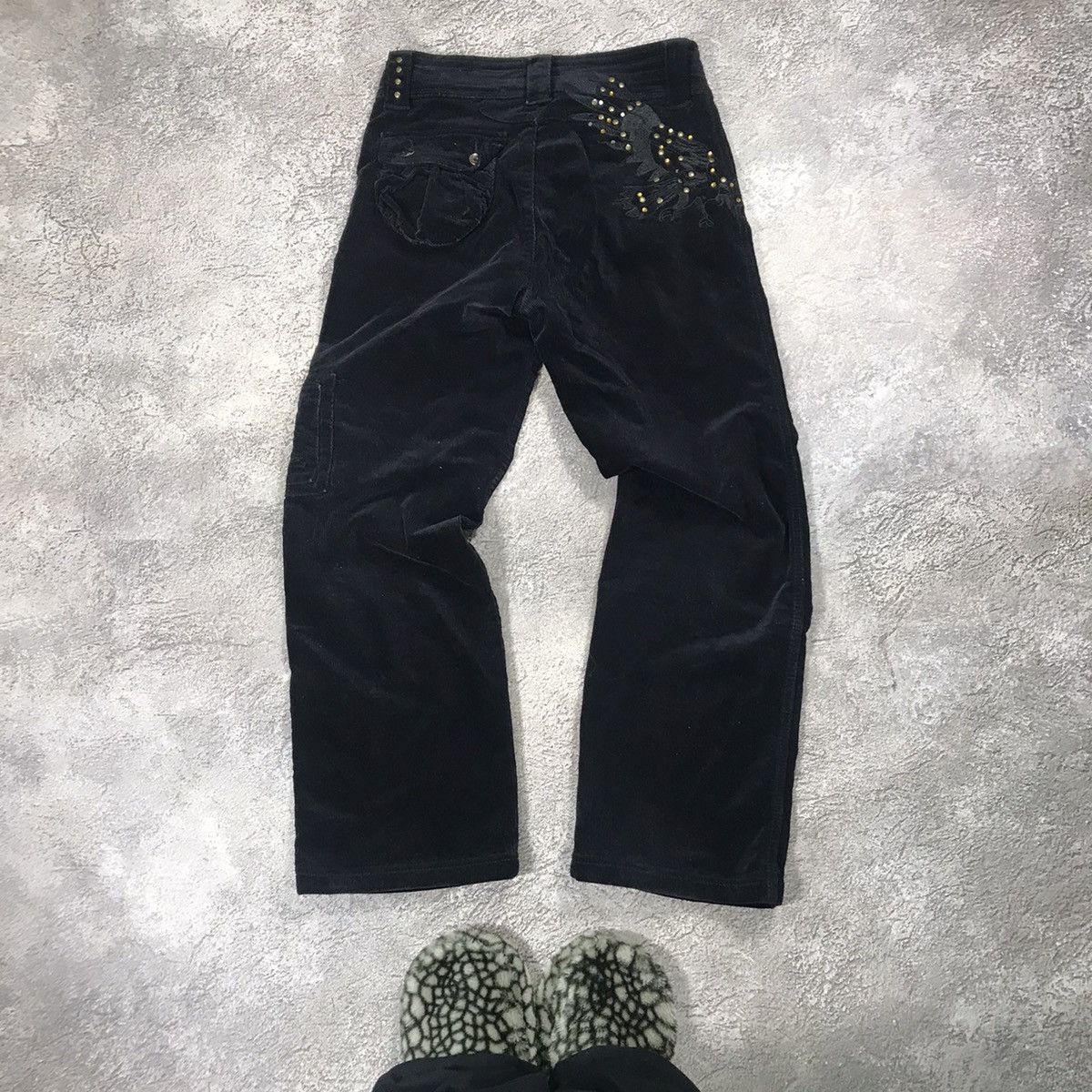Vintage Vintage 90s Japanese Baggy Cargo Pants Black Skate Faded 28 Size 28" / US 6 / IT 42 - 5 Thumbnail