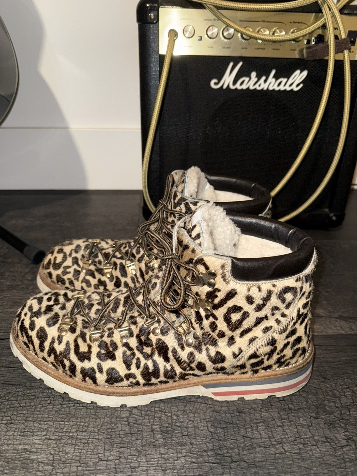 Rare Moncler x Kith Cheetah pony fur Boots