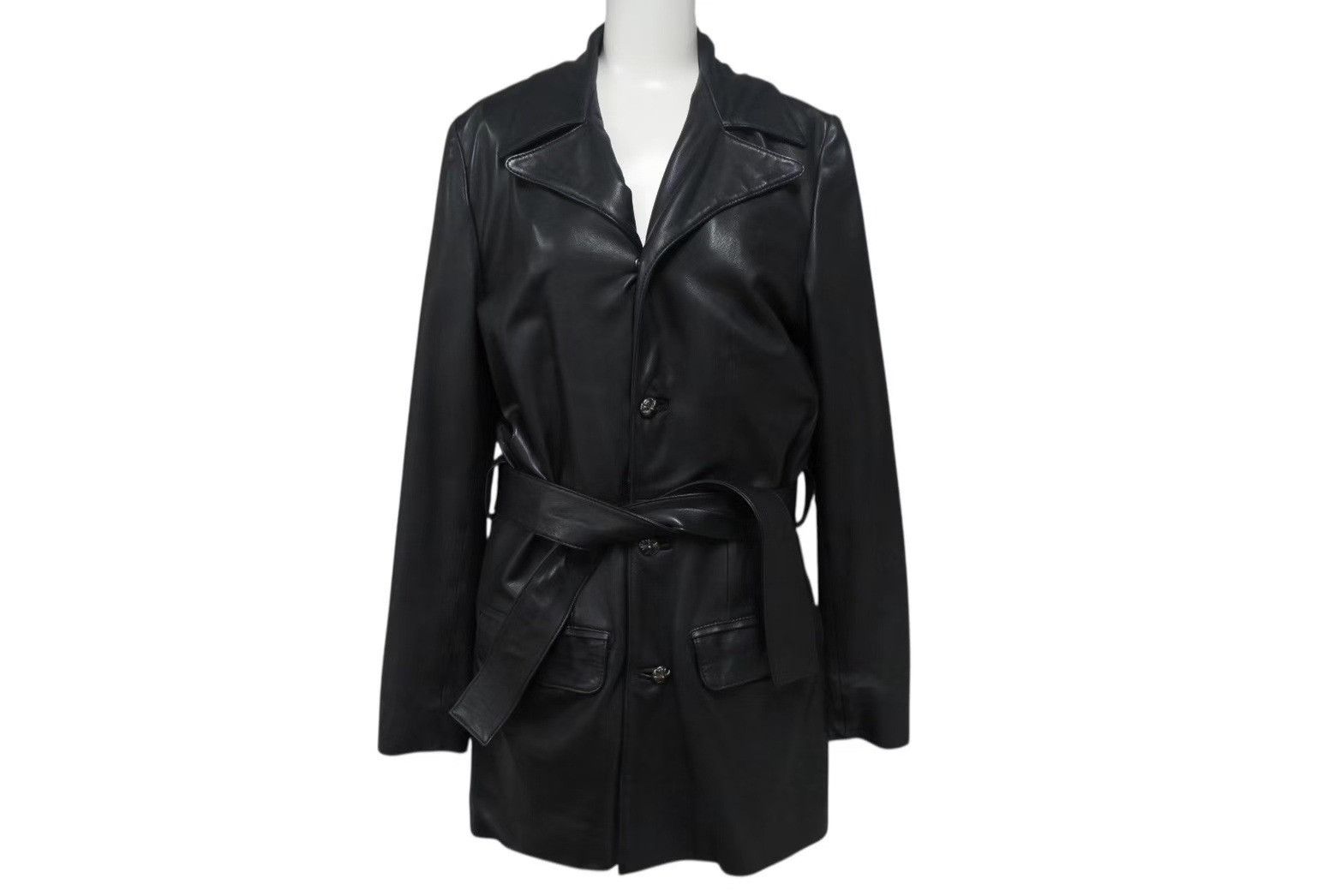 Chrome Hearts Cross Ball Leather Coat