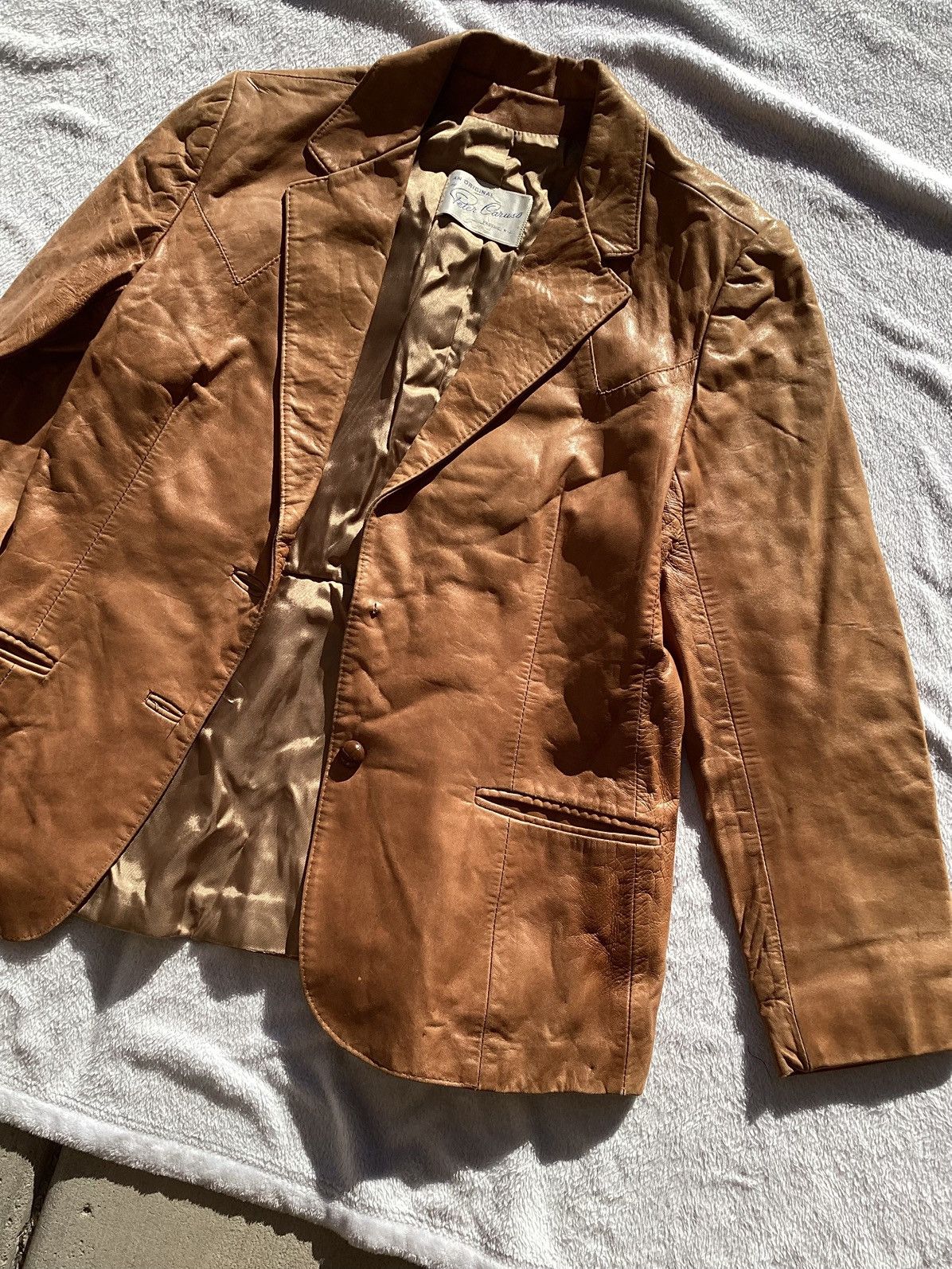 Vintage Vintage Peter Caruso New Jersey leather women wear button up Size M / US 6-8 / IT 42-44 - 2 Thumbnail
