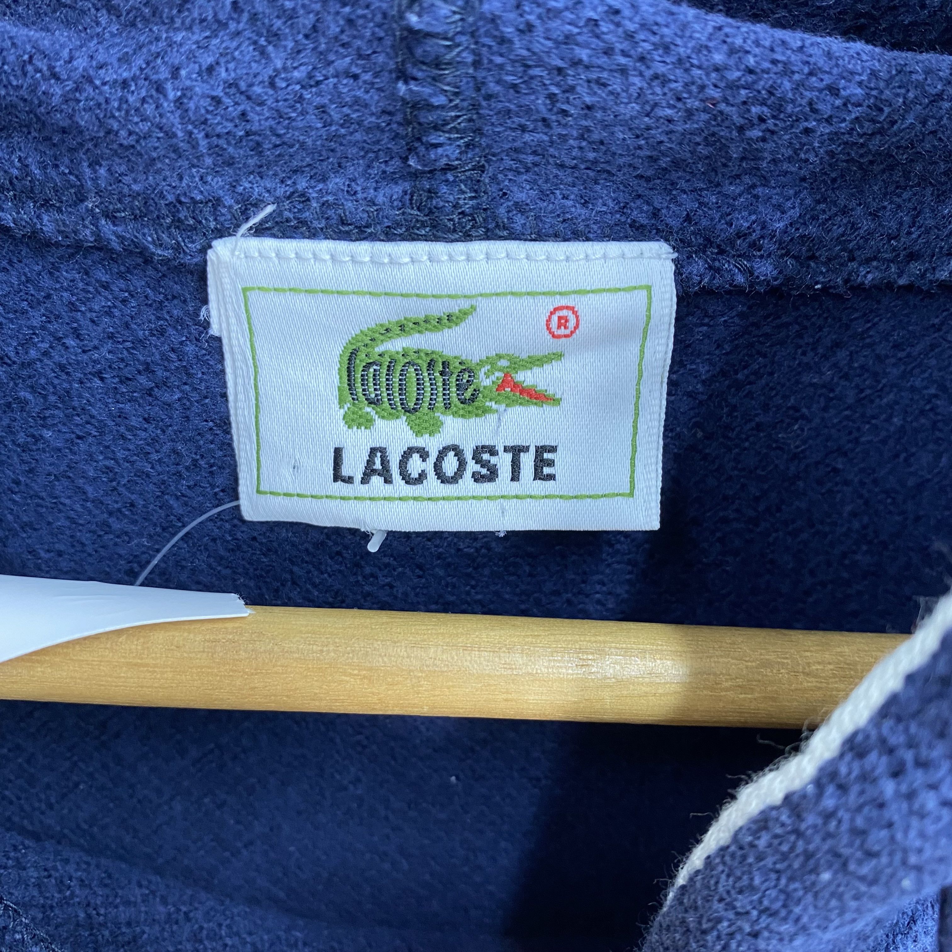 Lacoste Vintage Y2K Lacoste Striped Pullover Hoodie Sweatshirt Size US S / EU 44-46 / 1 - 9 Thumbnail