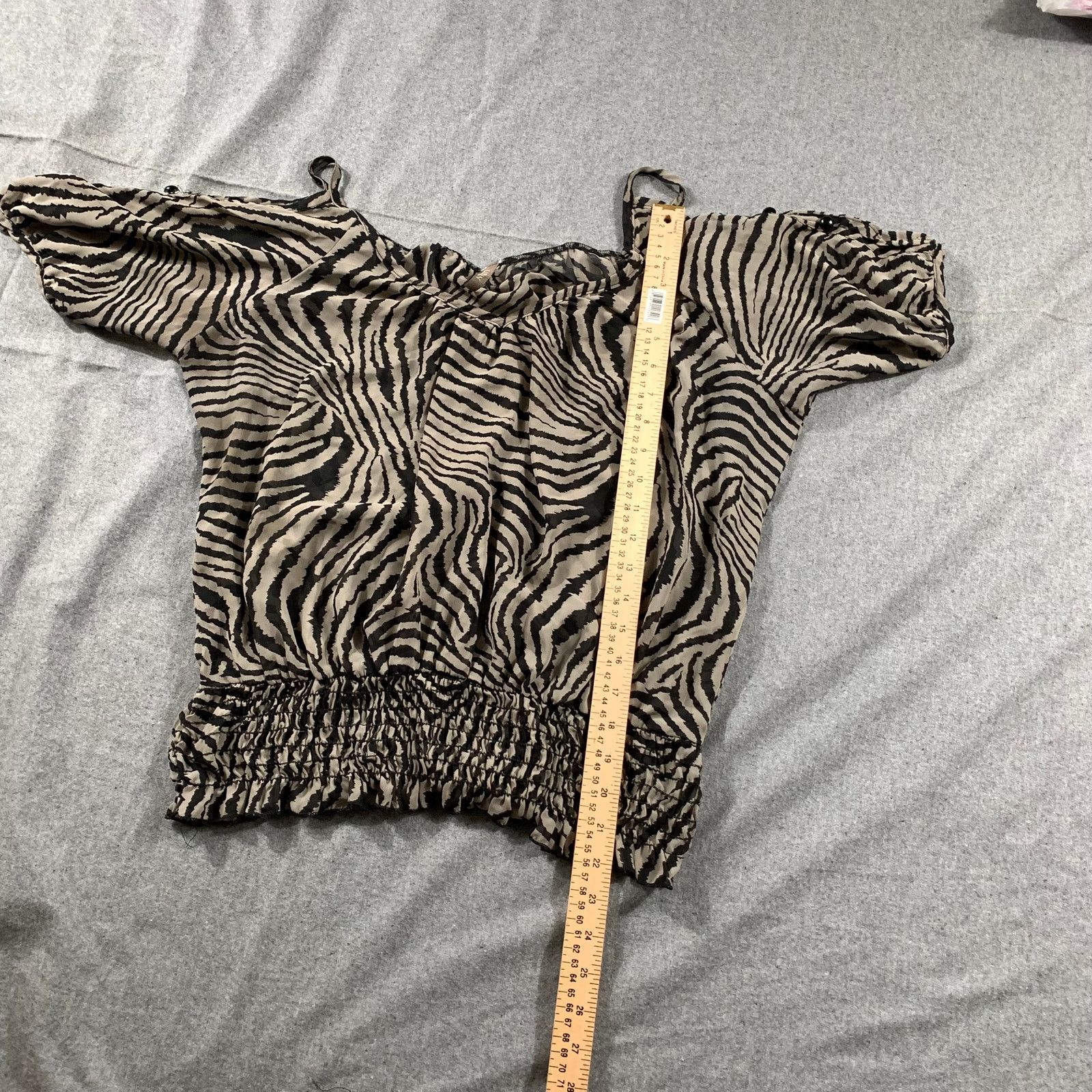 Other LIBIAN Zebra Stripe Tops Blouse Women Small Short Sleeve Size S / US 4 / IT 40 - 4 Thumbnail