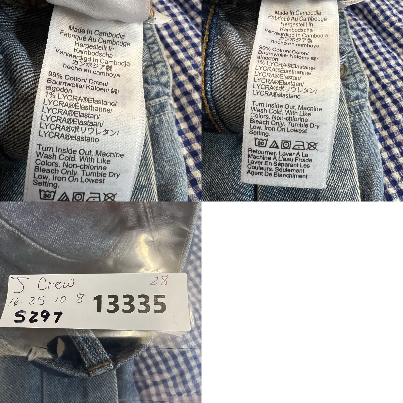 J.Crew J. Crew Jeans Cropped Mid-Rise Flare Denim 28 Blue Distressed Regular Women 32 Inseam 25 in Cotton Blend Spandex Womwns Type: Jeans Size 28" / US 6 / IT 42 - 9 Thumbnail