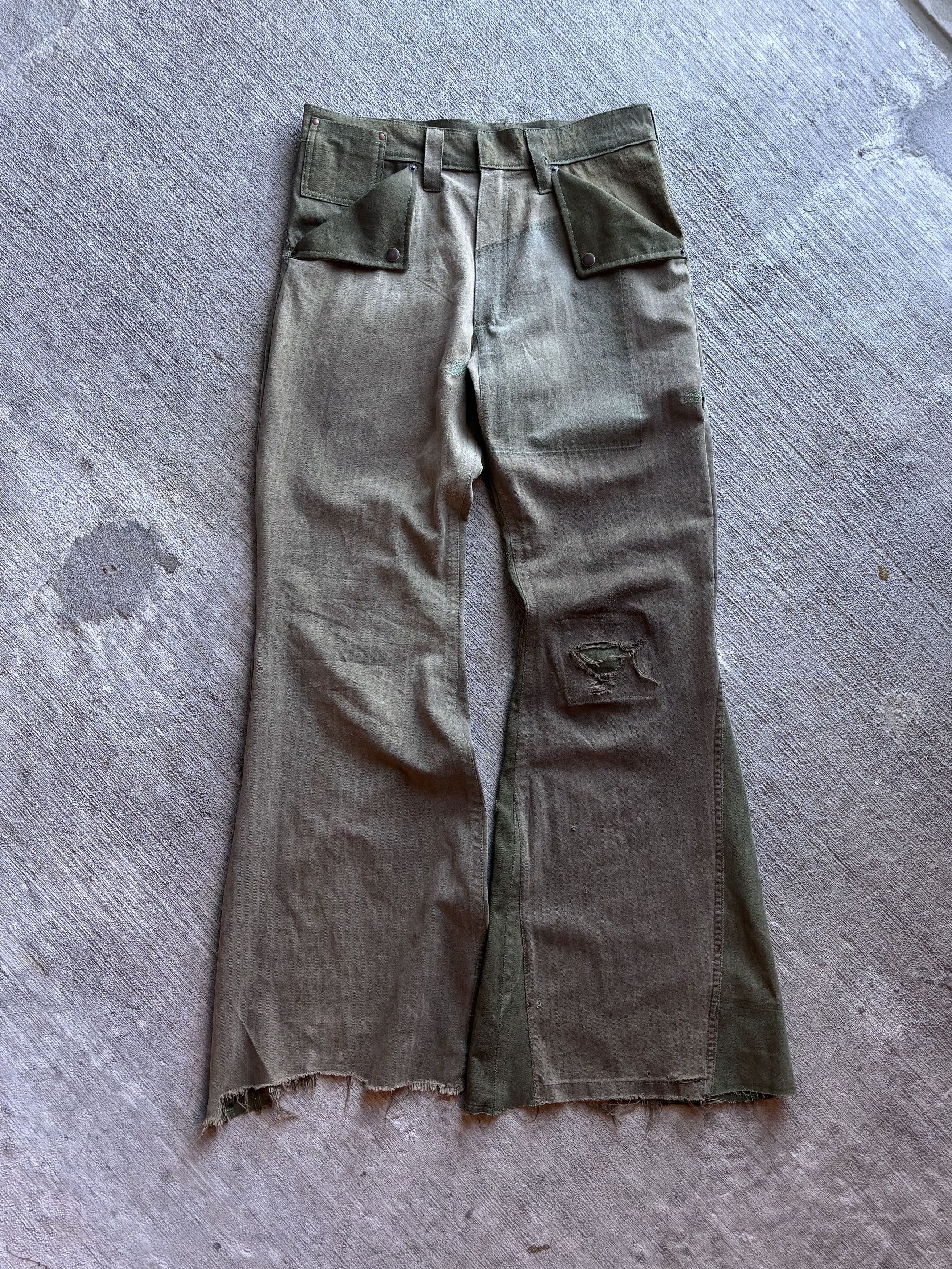 Other 1:1 40s HBT Signature Cut Flared Pants By David Turner Size US 32 / EU 48 - 3 Thumbnail