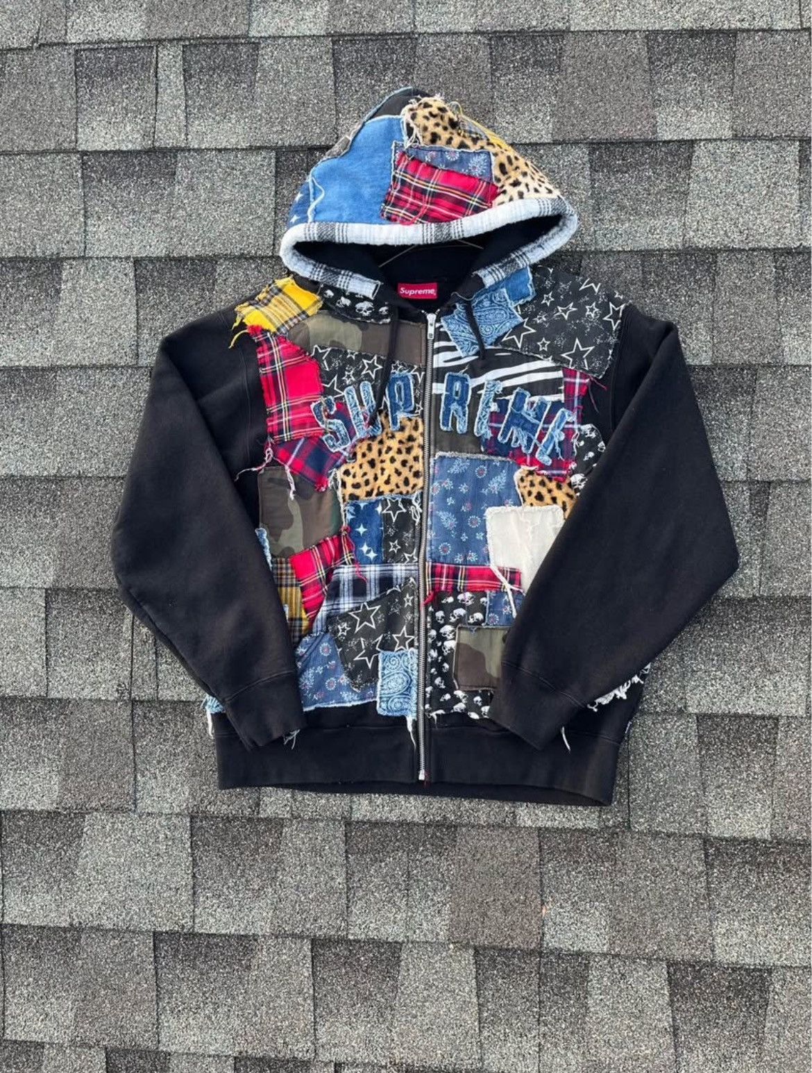 Supreme Supreme Hooded Zip Up Thermal Leopard Size Medium