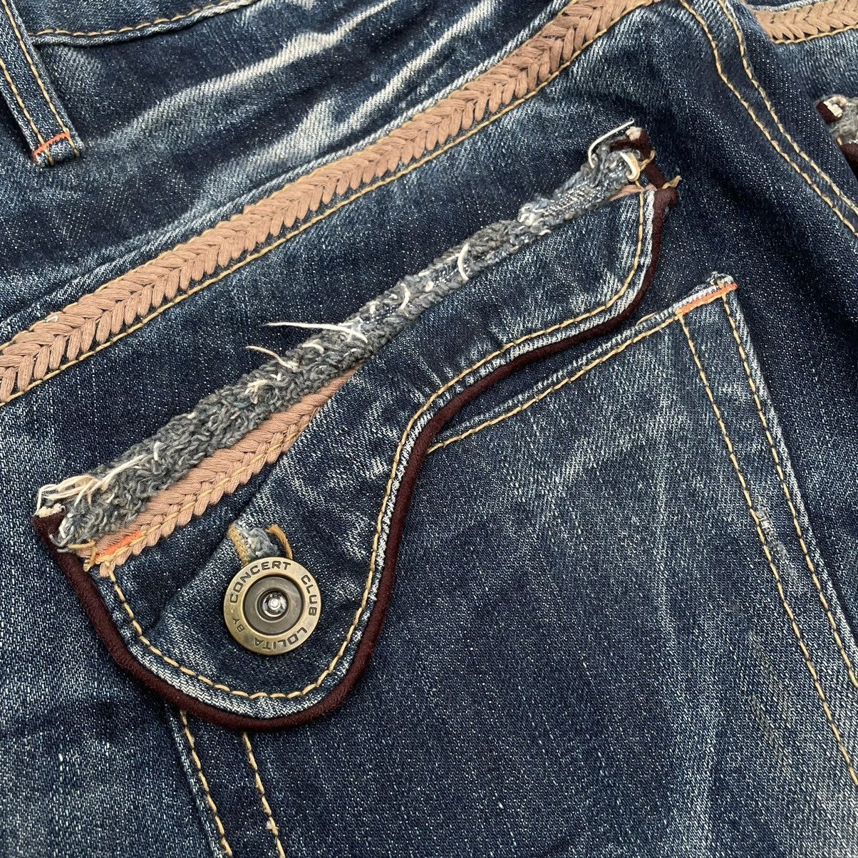 If Six Was Nine 🇯🇵 VINTAGE LOLITA BY CONCERT CLUB WASHED DENIM PANTS Size 29" - 18 Thumbnail