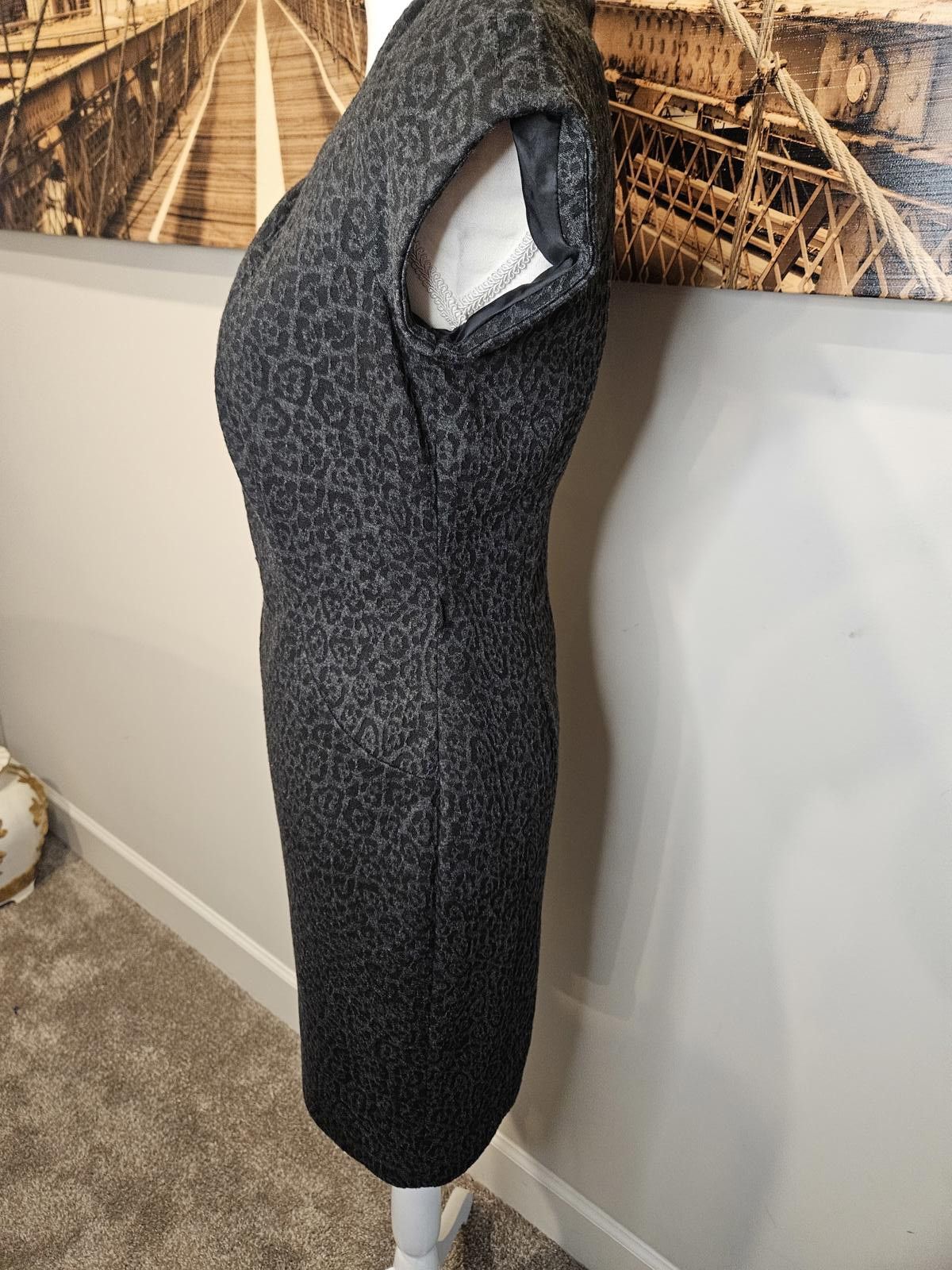 Charter Club Charter Club Elegant Gray Leopard Print Dress Size S / US 4 / IT 40 - 2 Thumbnail