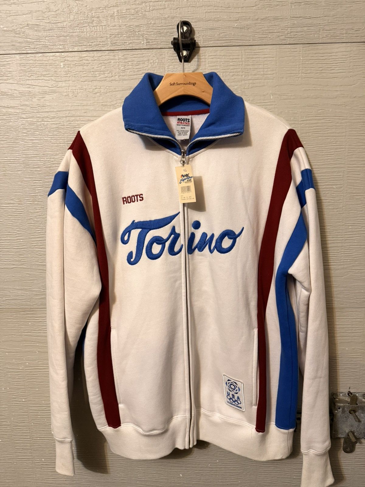 Roots Vintage Roots Torino White and Blue Zip Up Jacket Size US M / EU 48-50 / 2 - 2 Thumbnail