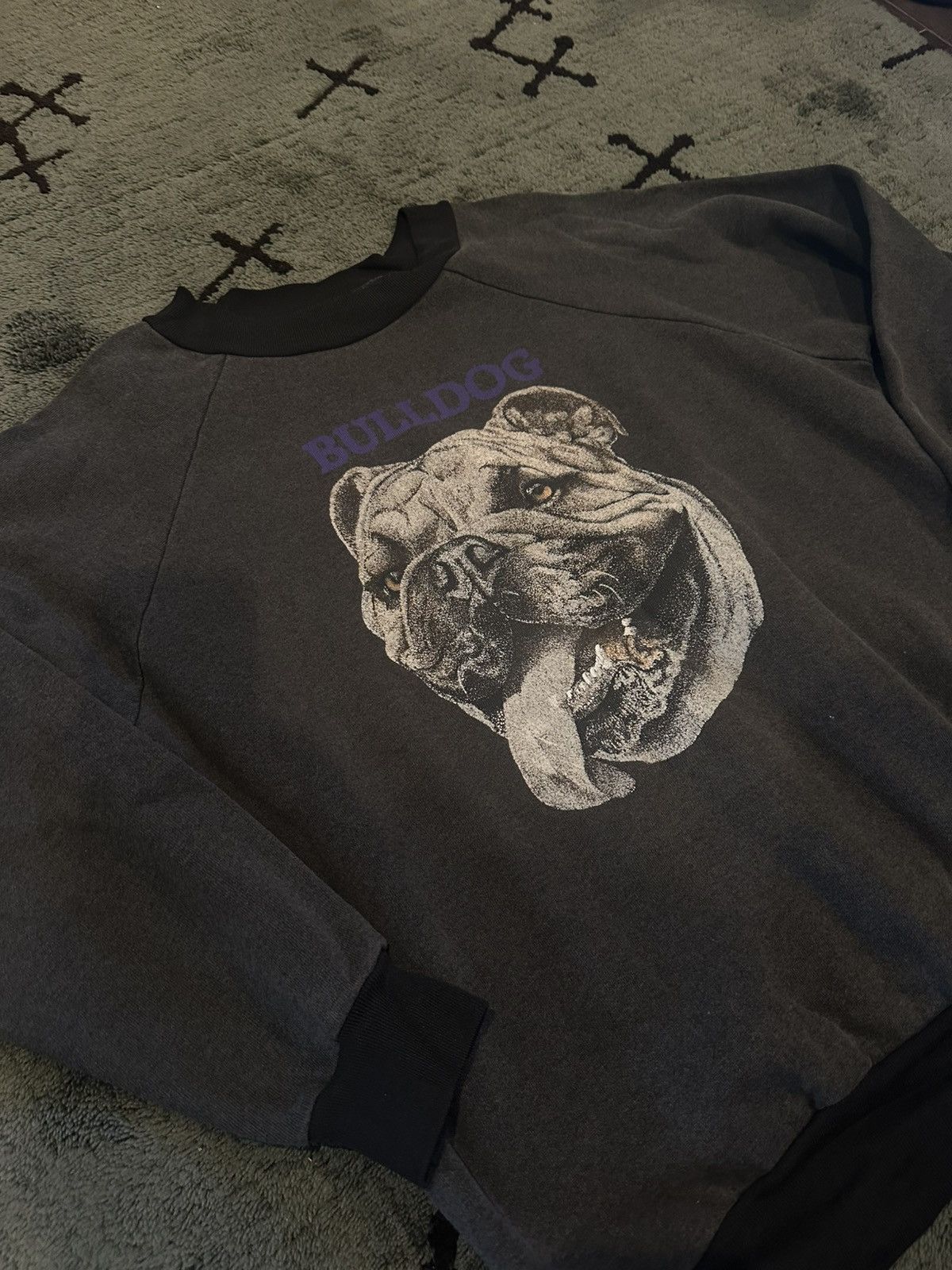 Vintage 80’s Rare Vintage Bulldog Illustration Print Sweatshirt Size US M / EU 48-50 / 2 - 3 Thumbnail