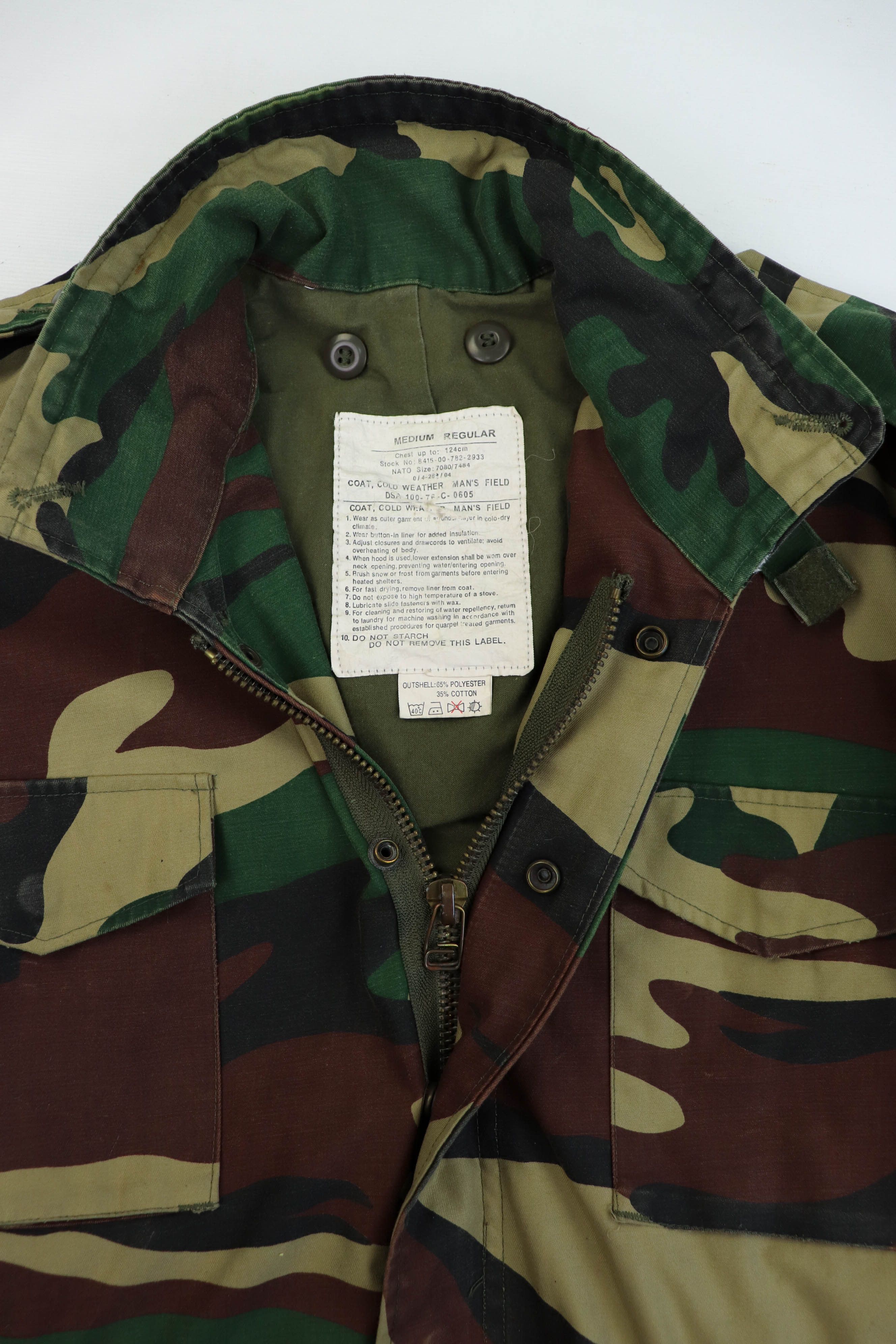 Other Vintage 70s Reproduction? 1976 Camo Field Jacket Size US M / EU 48-50 / 2 - 13 Thumbnail